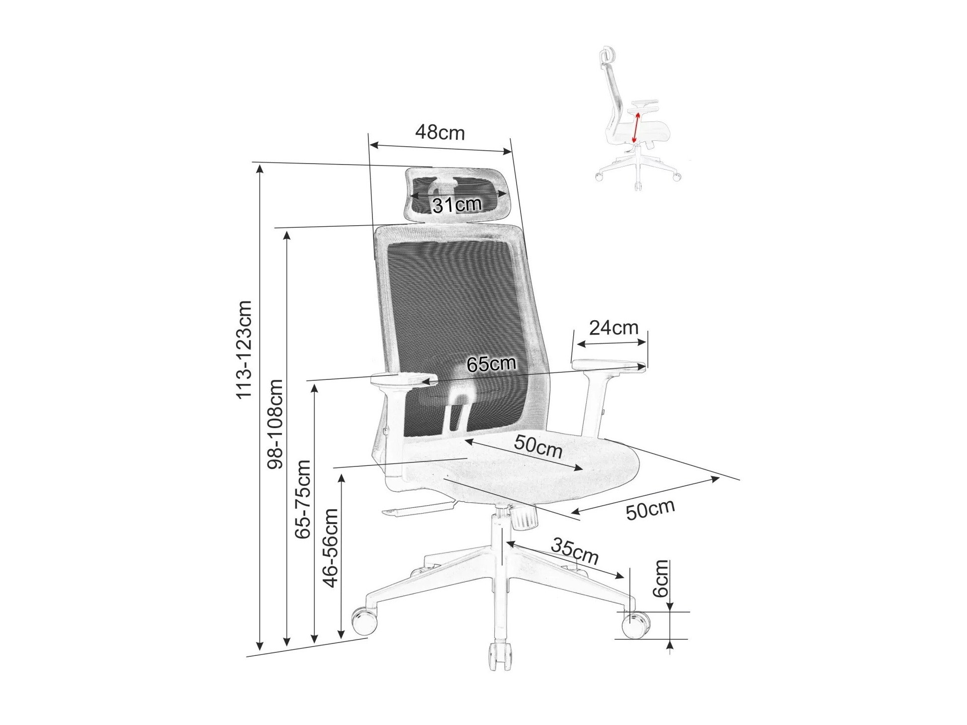 Chaise de bureau Detroit 304