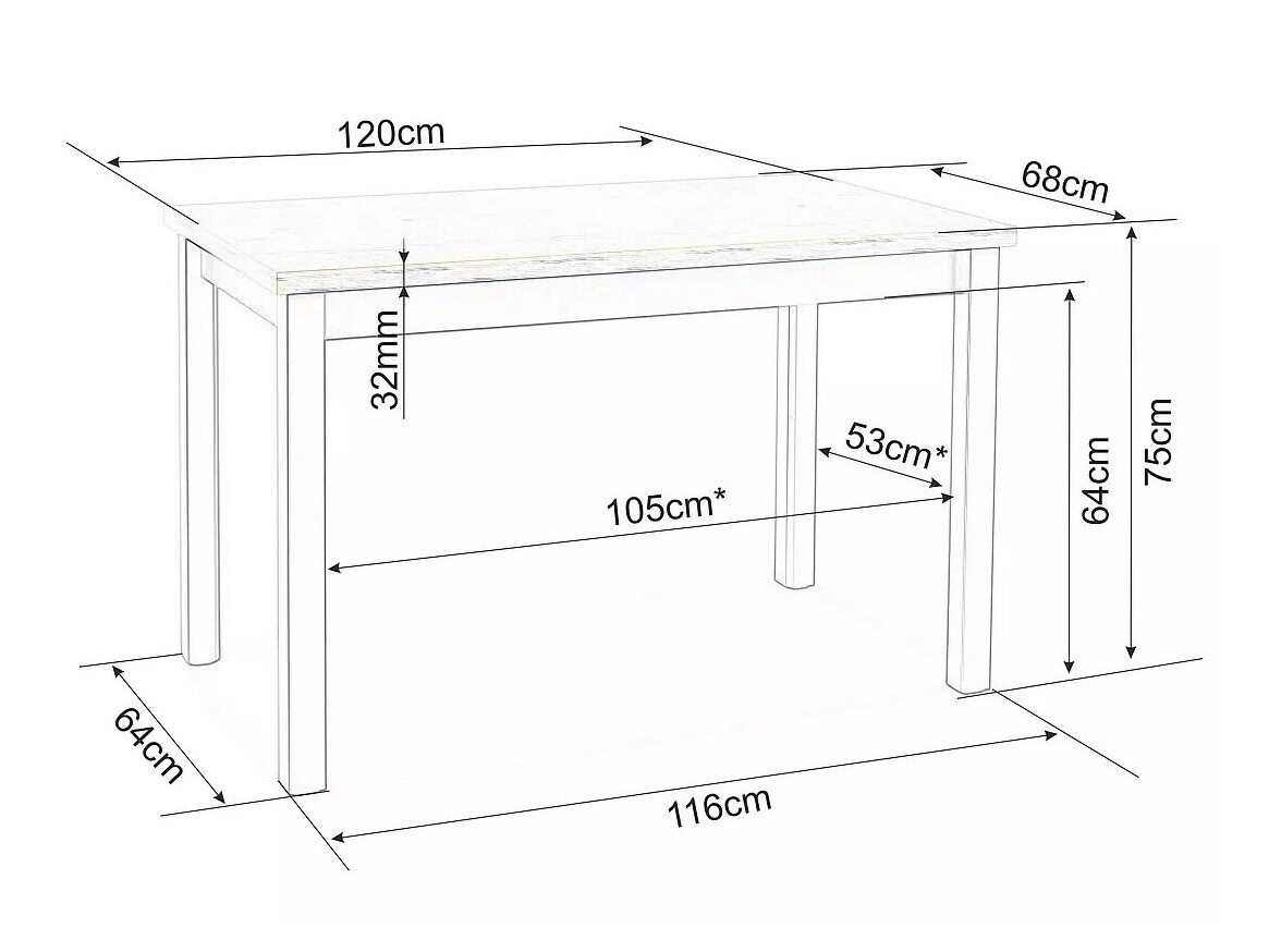Table Detroit 345 (Chêne Artisan + Noir)