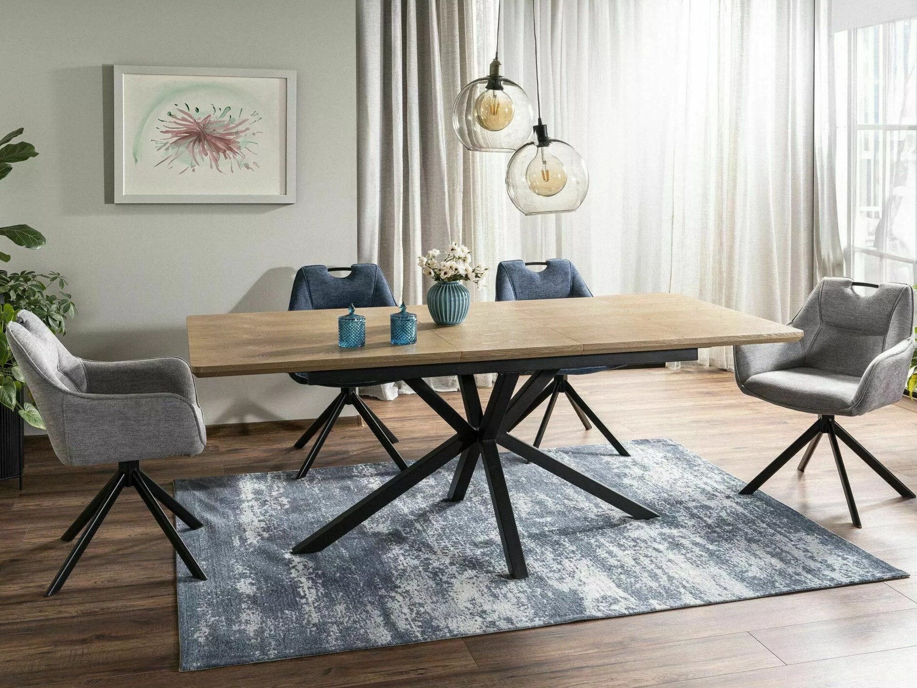 Table Detroit 374 (Chêne + Noir)