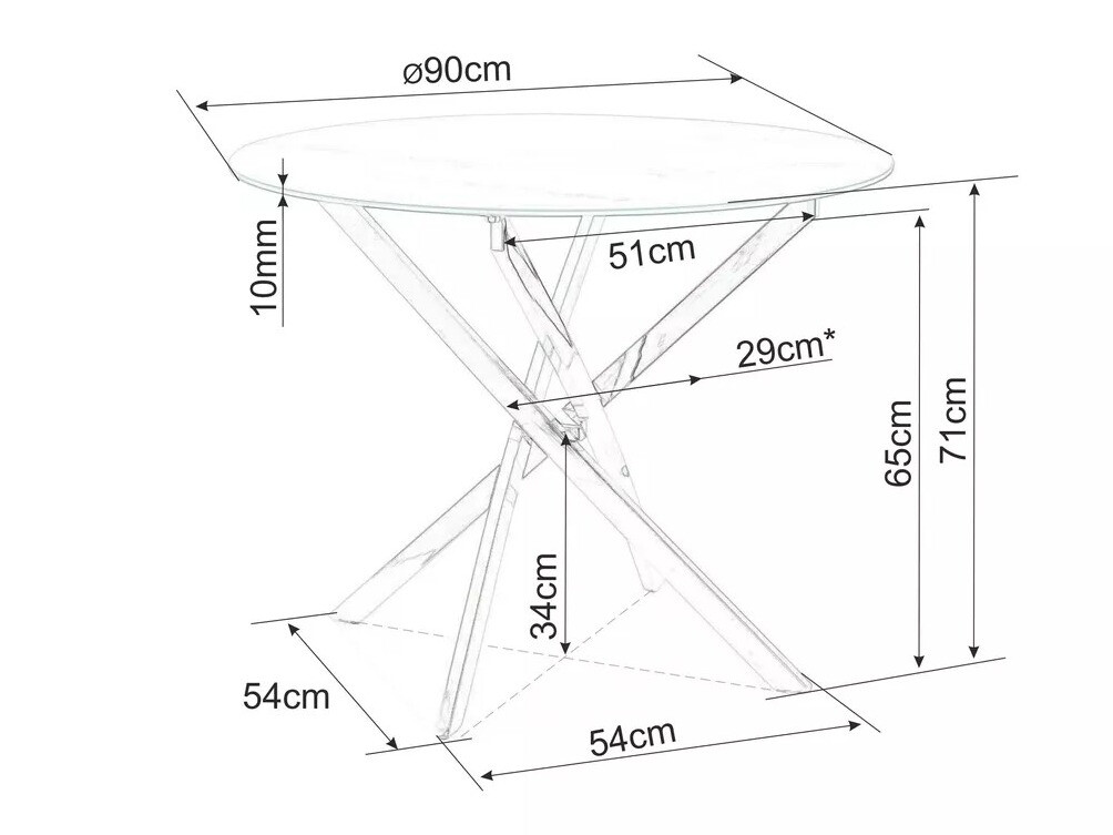 Table Detroit 375 (Argent)