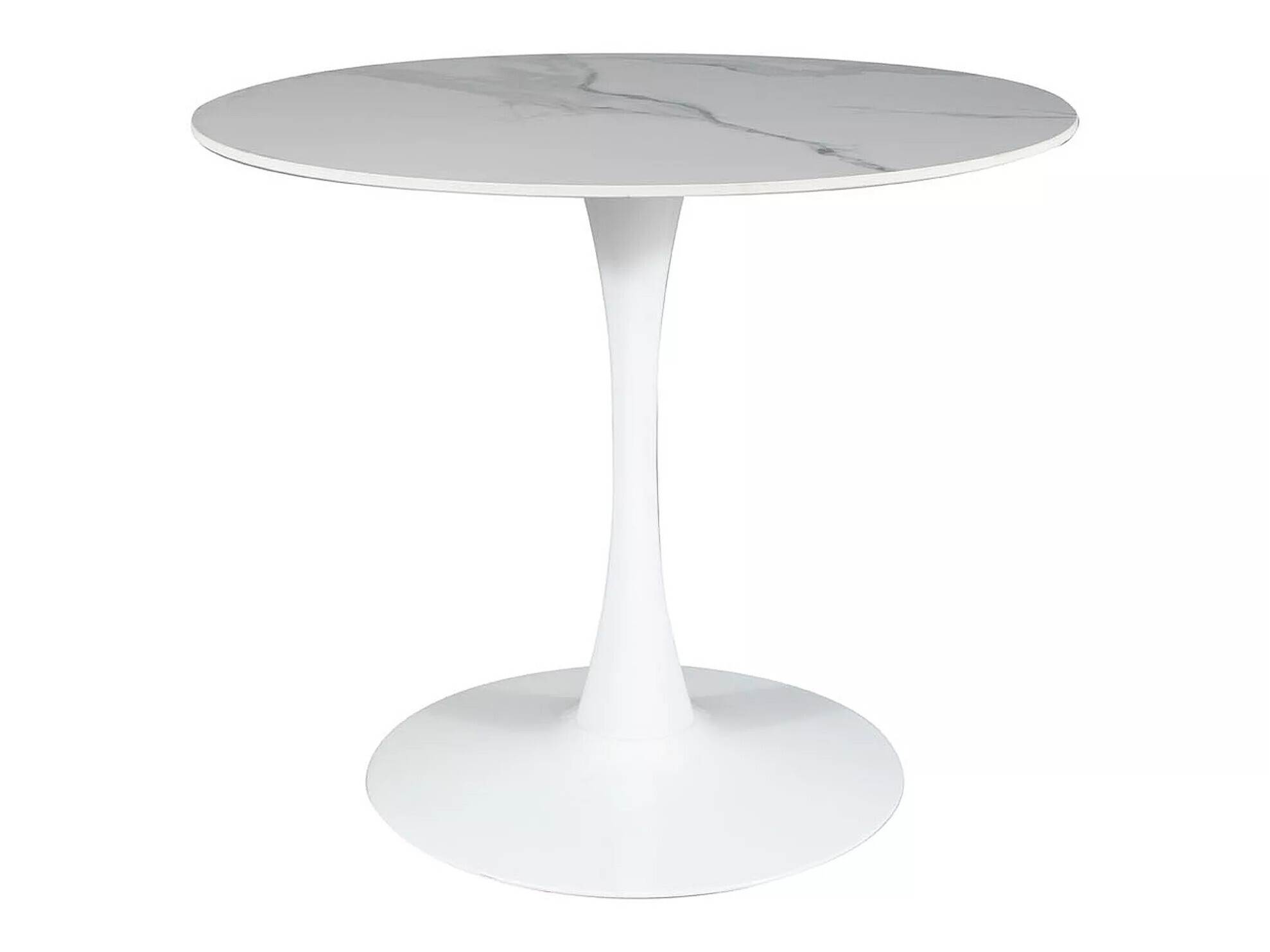Table Detroit 378 (Marbre blanc + Blanc)