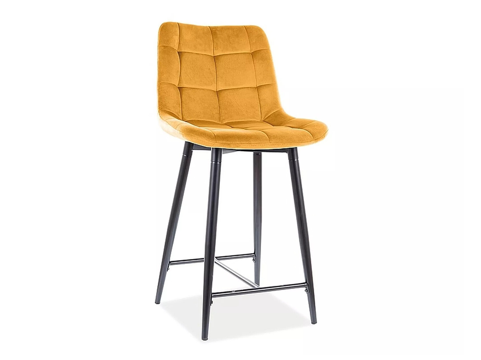 Chaise de bar mi-hauteur Detroit 393 (Jaune)
