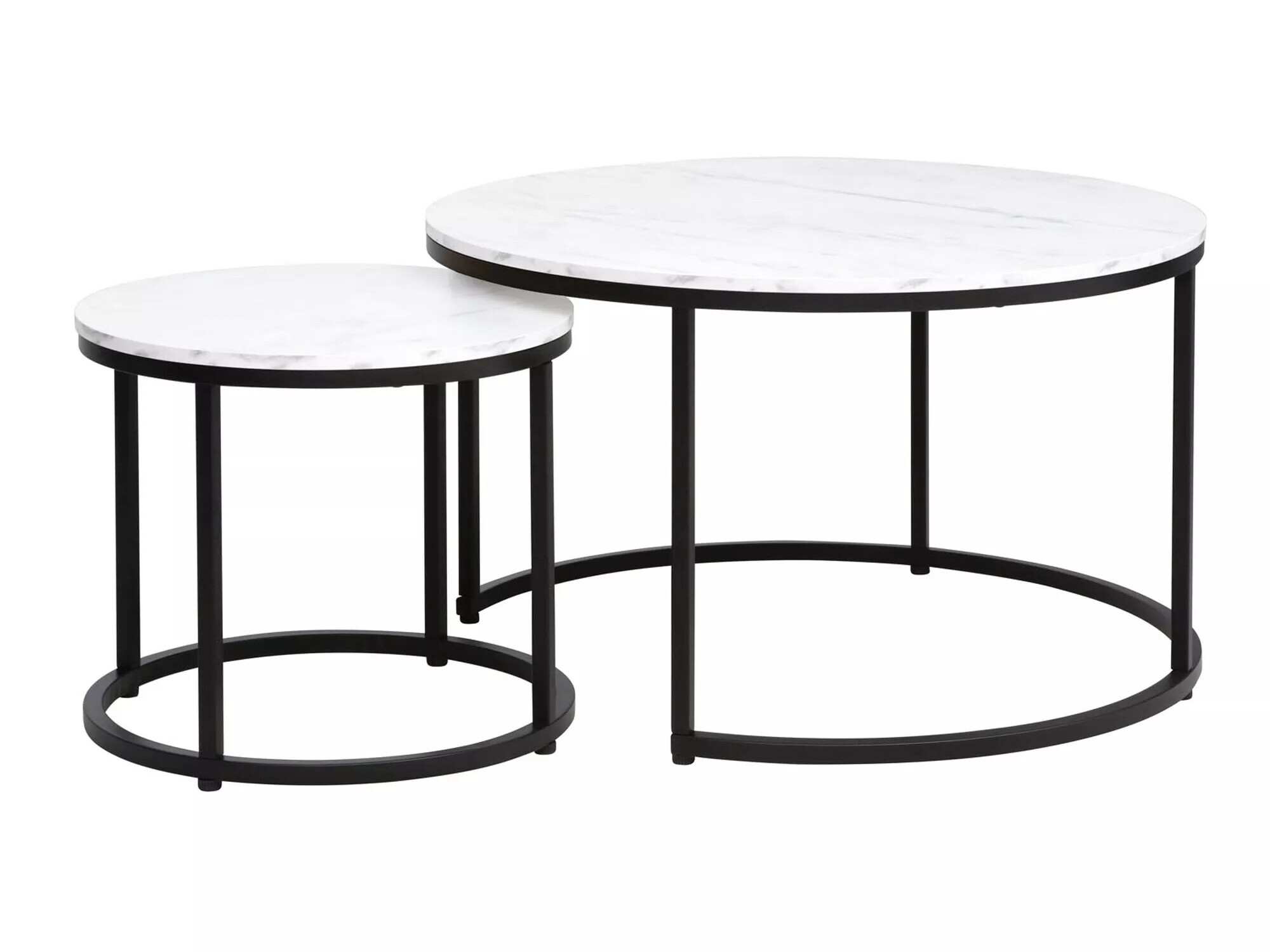Ensemble tables basses Detroit 397 (Marbre blanc)