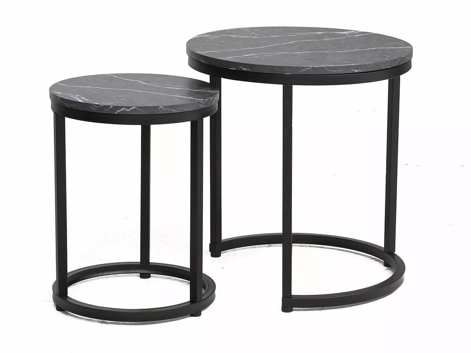 Ensemble tables basses Detroit 398 (Marbre noir)