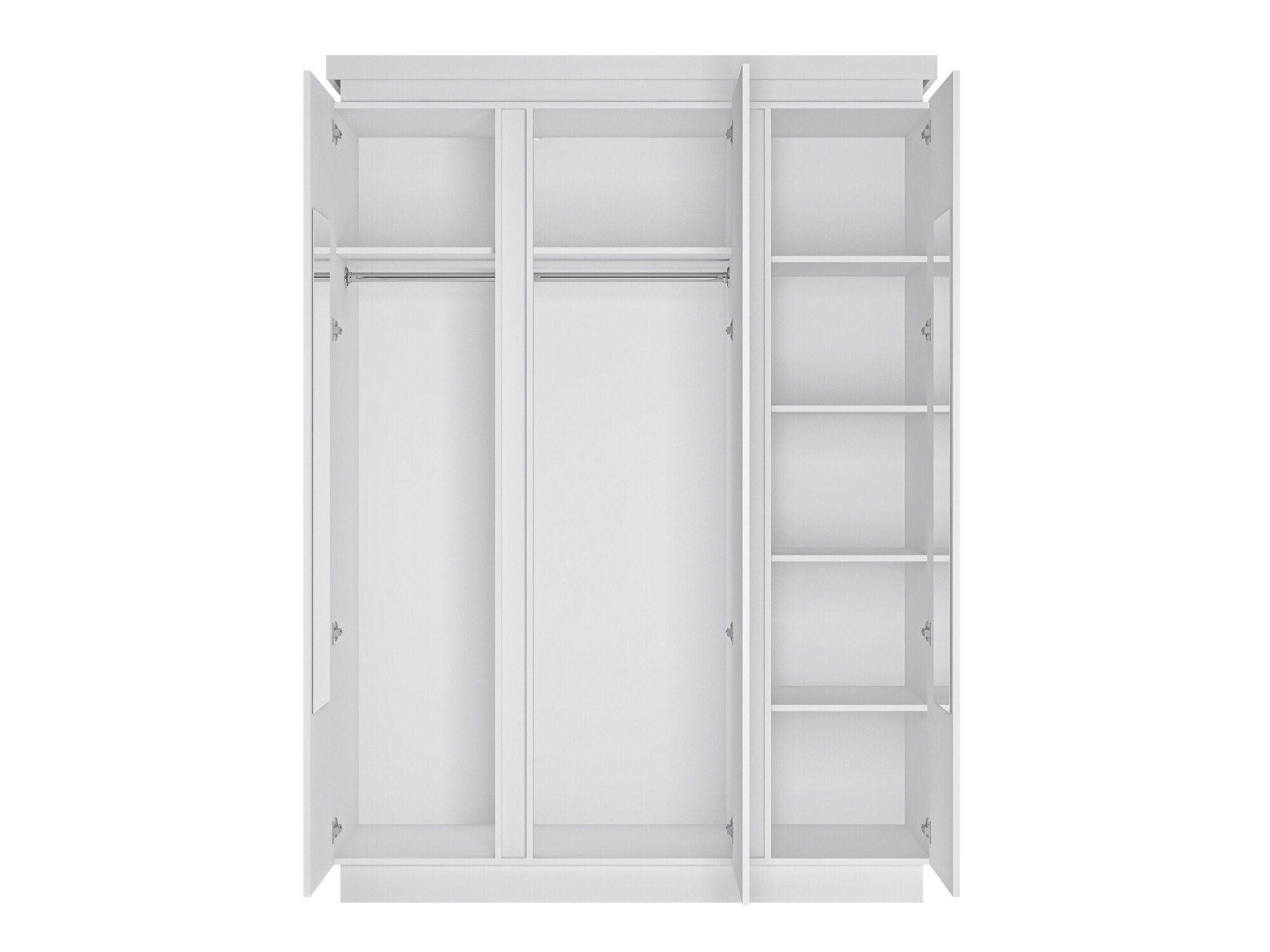 Armoire Feldeli 115 (Blanc + Blanc brillant)