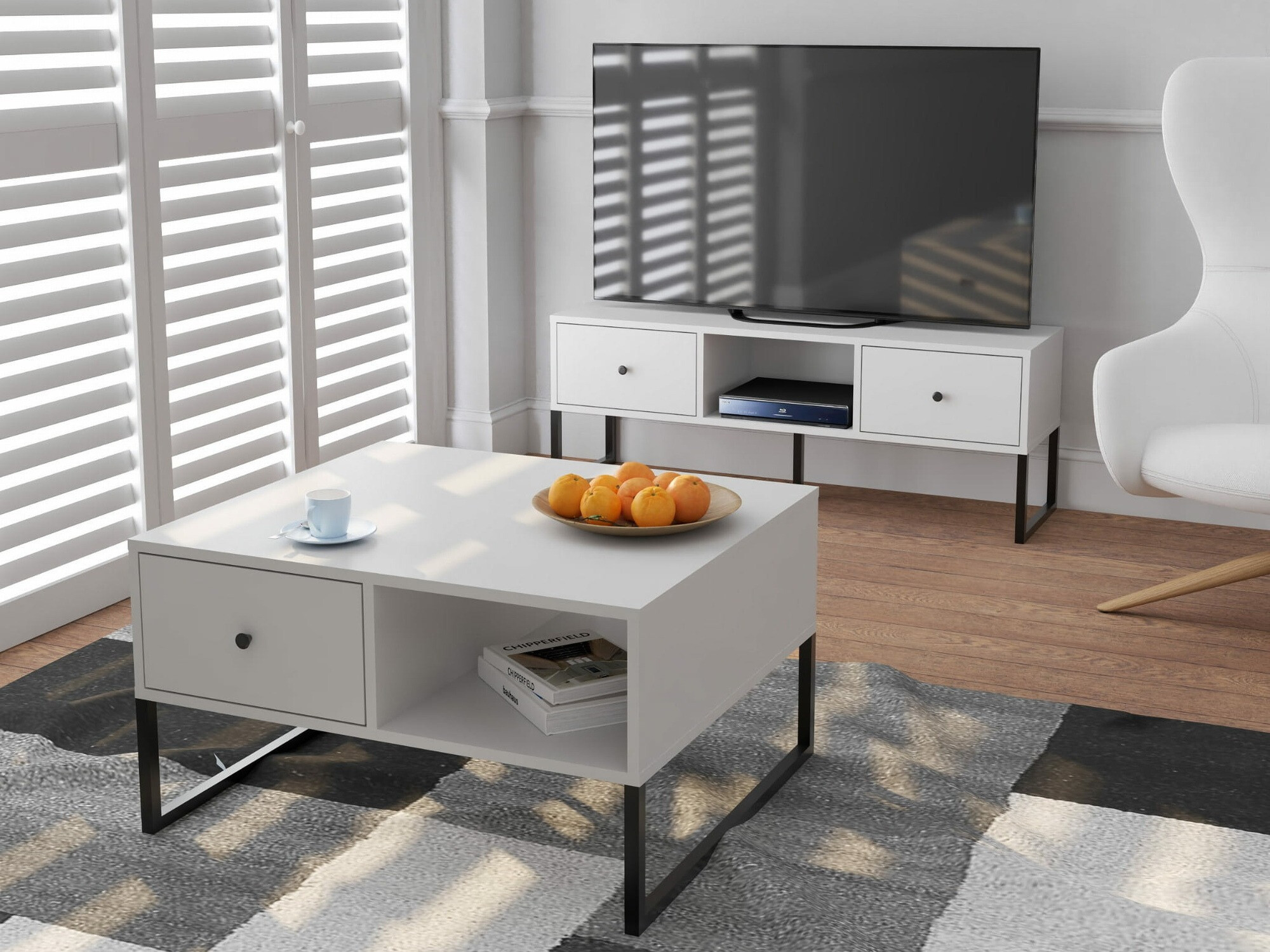 Meuble TV Dalferi 106 (Blanc)