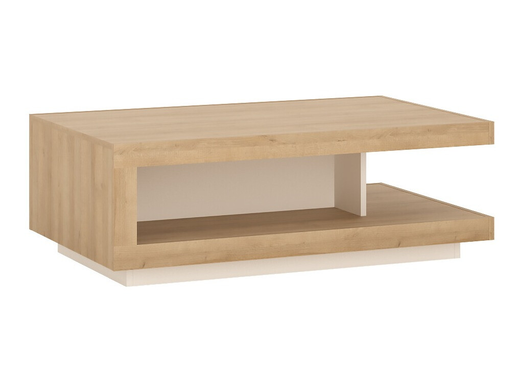 Table basse Feldeli 105 (Riviera chêne + Blanc)