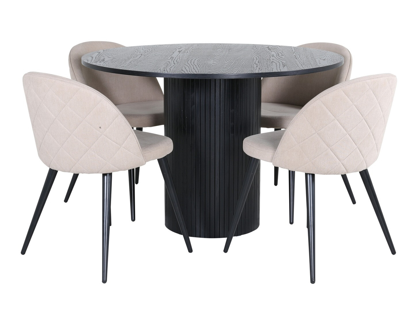 Salle à manger complète Dallas 3070 (Beige + Noir)