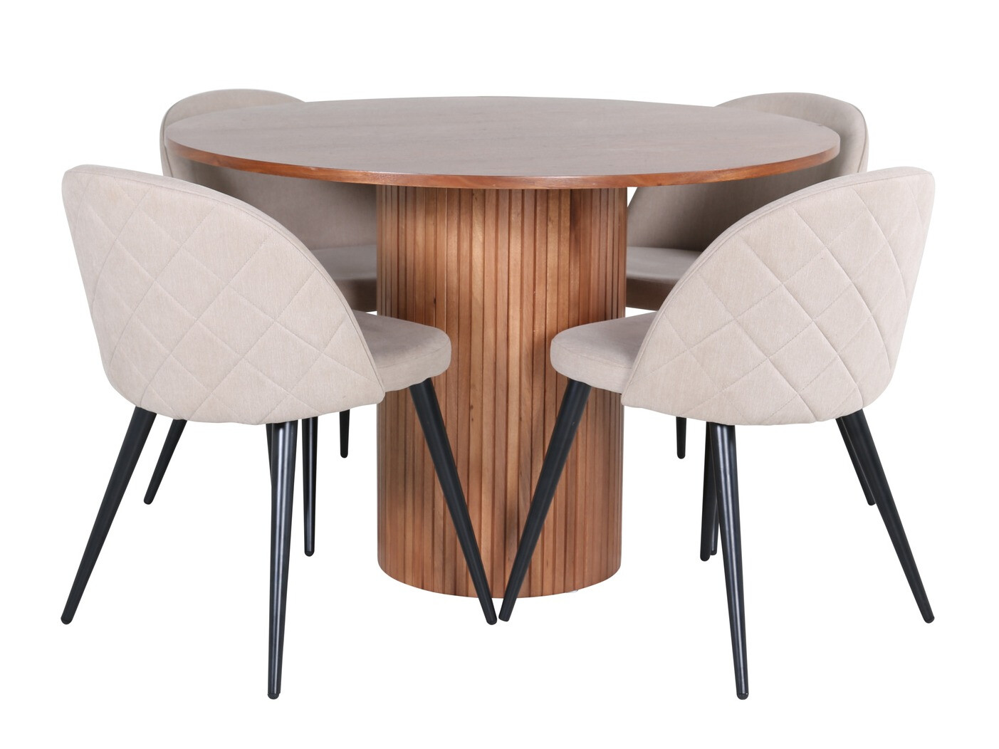 Salle à manger complète Dallas 3071 (Beige + Noir)