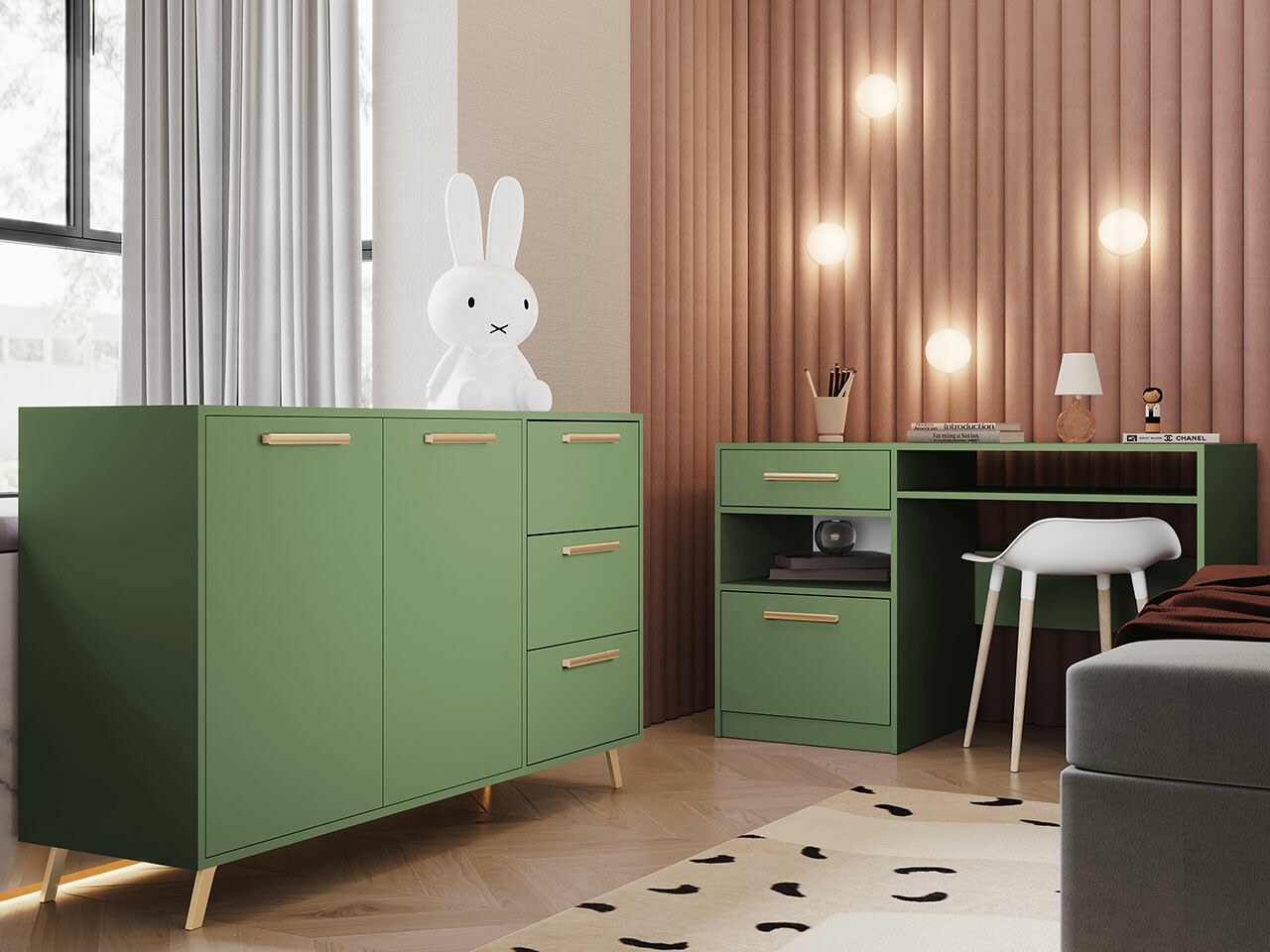 Ensemble de meubles Rosa (Vert)