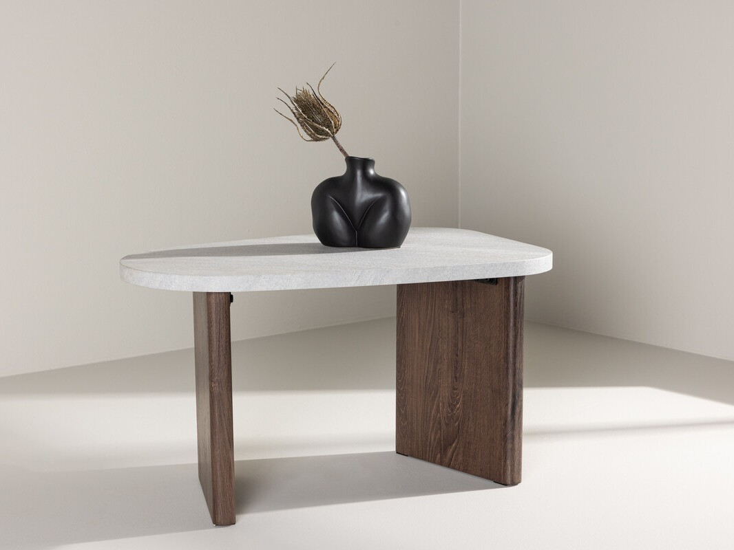 Table basse Dallas 4214 (Gris clair + Marron)