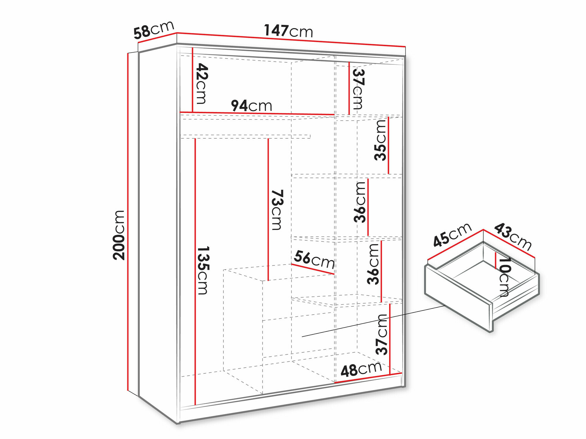 Armoire Dortivu IV (Chêne wellington)