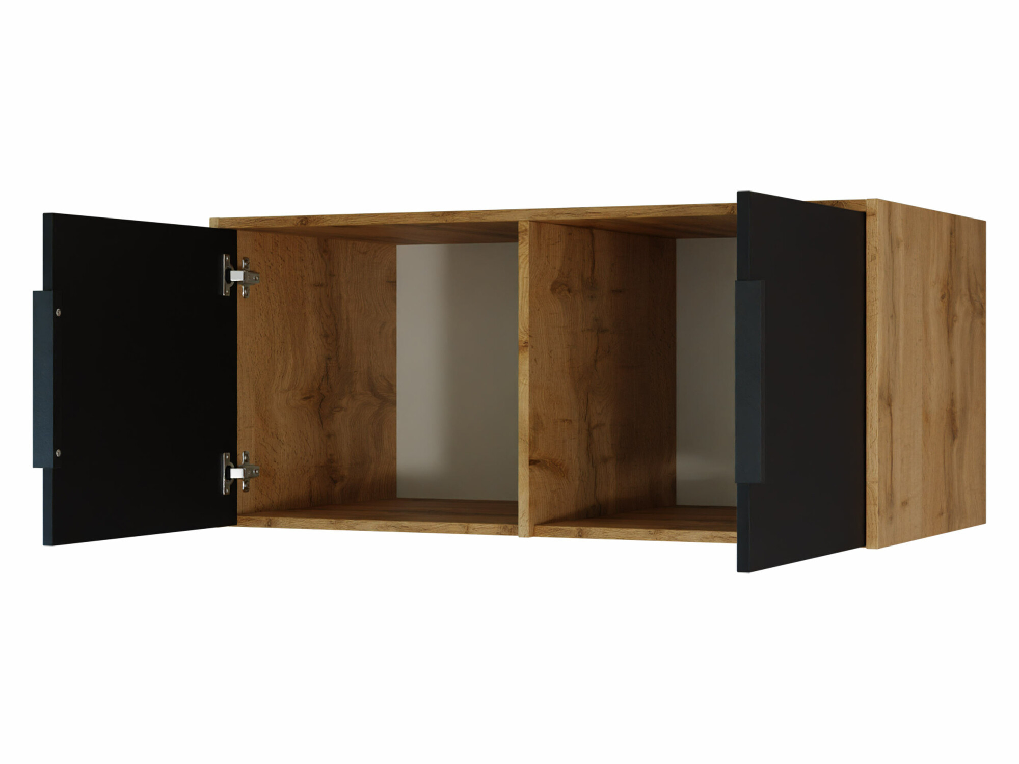 Armoire Collis (Chêne wotan + Noir)