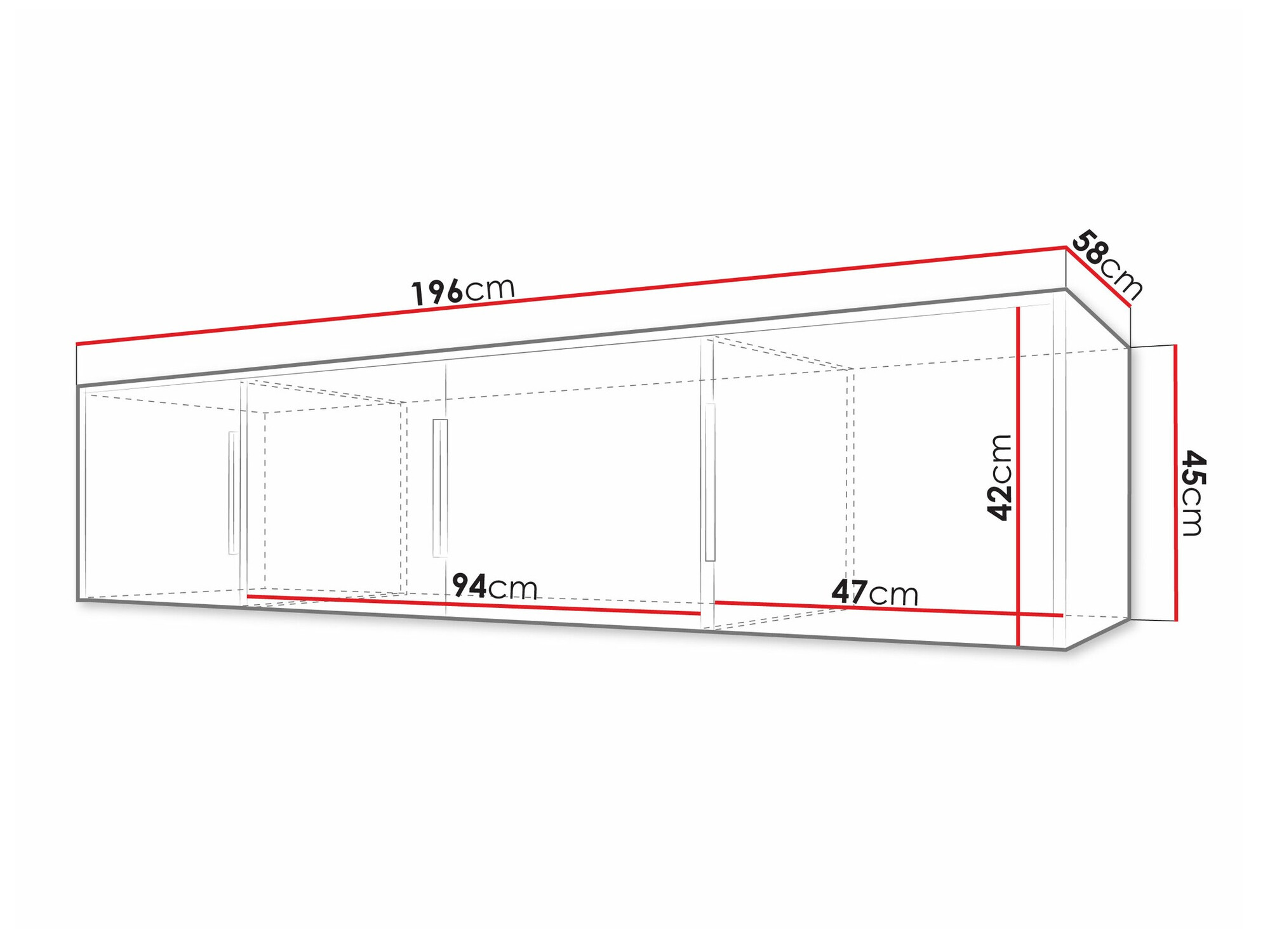 Buffet Collis II (Blanc + Chêne wotan)
