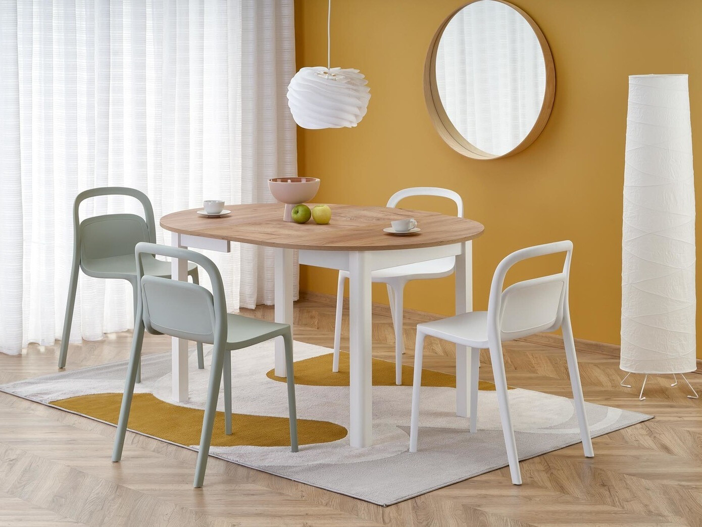 Table Houston 961 (Craft chêne + Blanc)