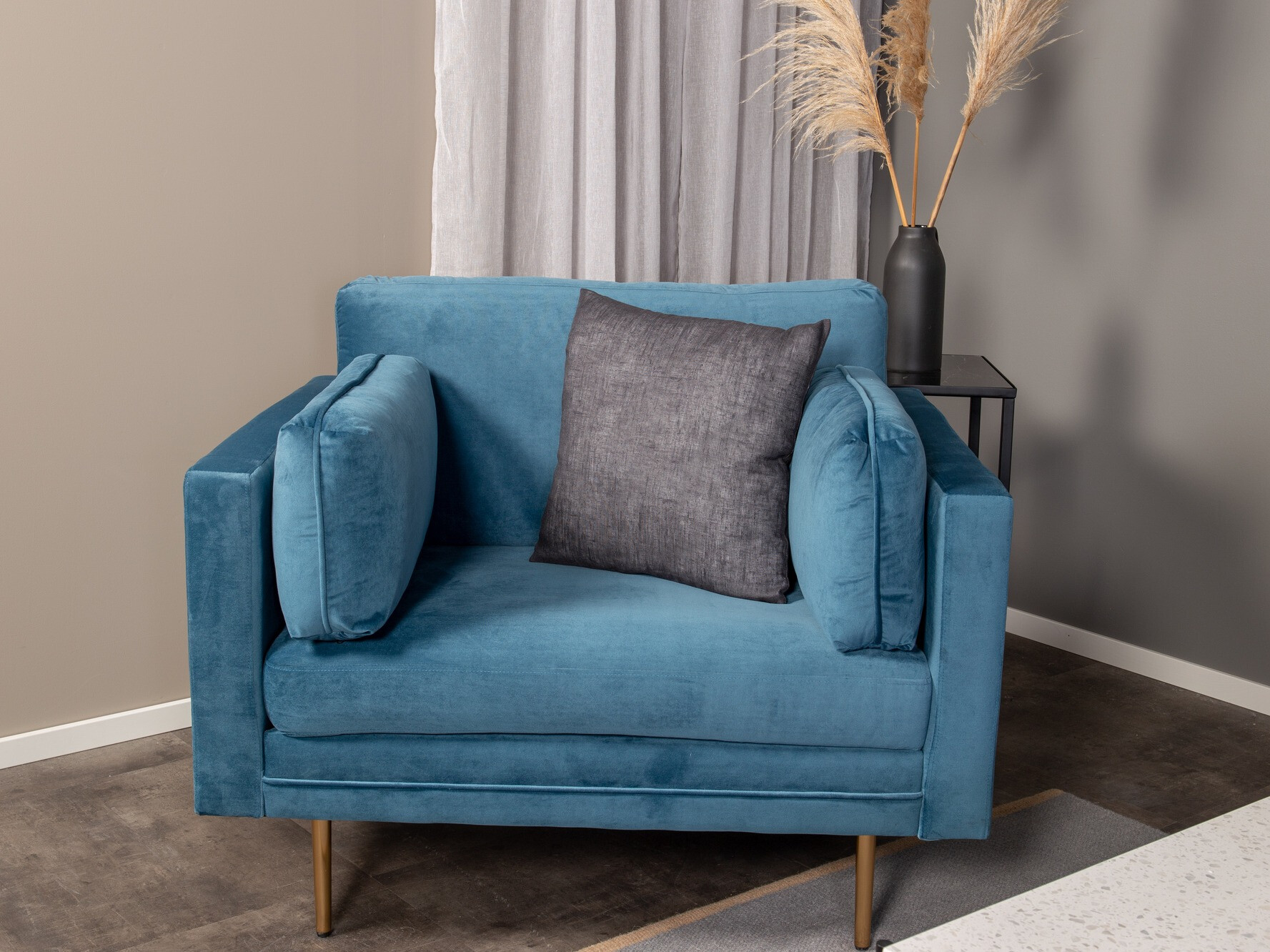 Fauteuil Dallas 100 (Bleu + Marron)
