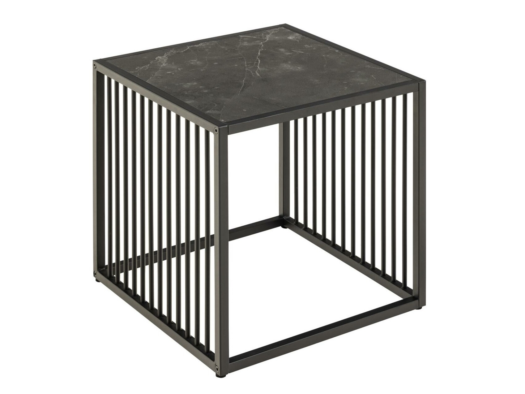 Table d'appoint Norsica Livevai 102 (Marbre noir + Noir)