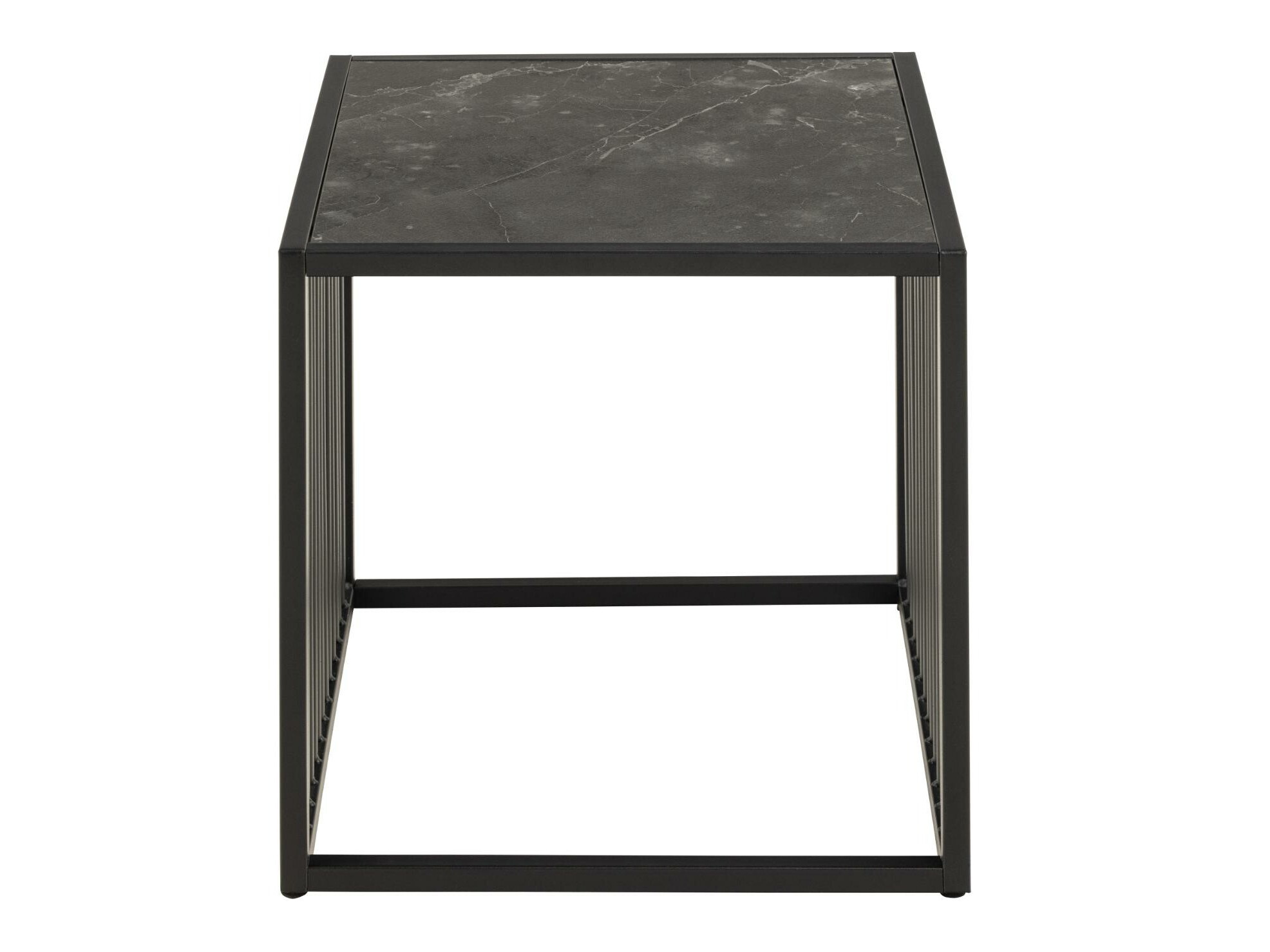 Table d'appoint Norsica Livevai 102 (Marbre noir + Noir)