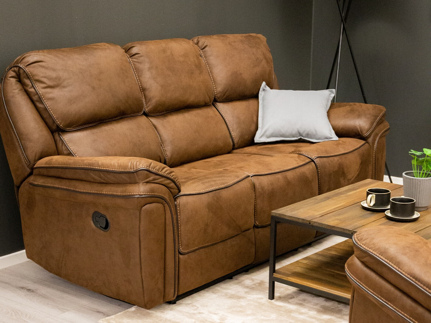 Canapé inclinable Dallas 4724 (Marron)