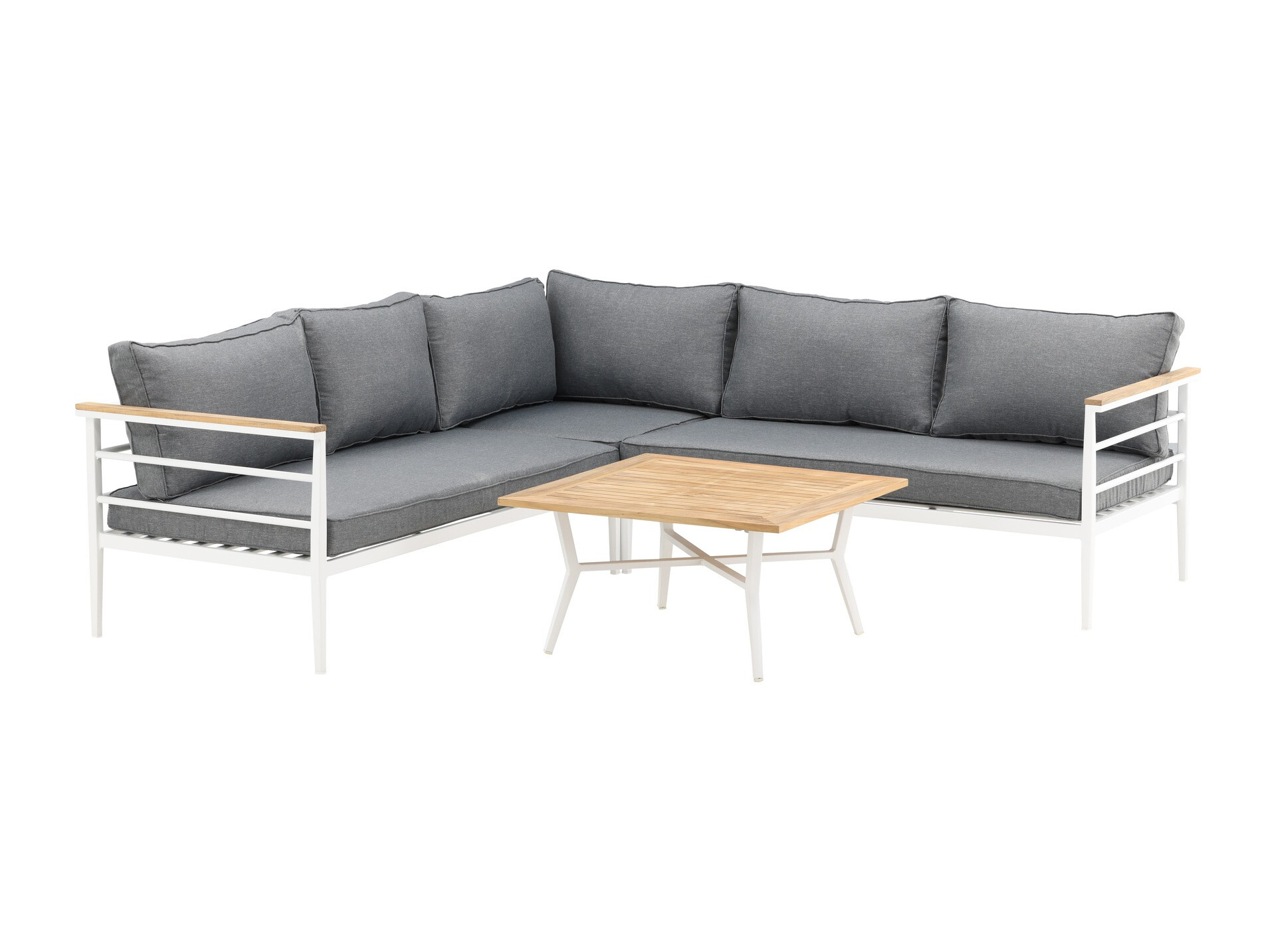 Ensemble de mobilier de jardin Dallas 525 (Blanc + Gris)