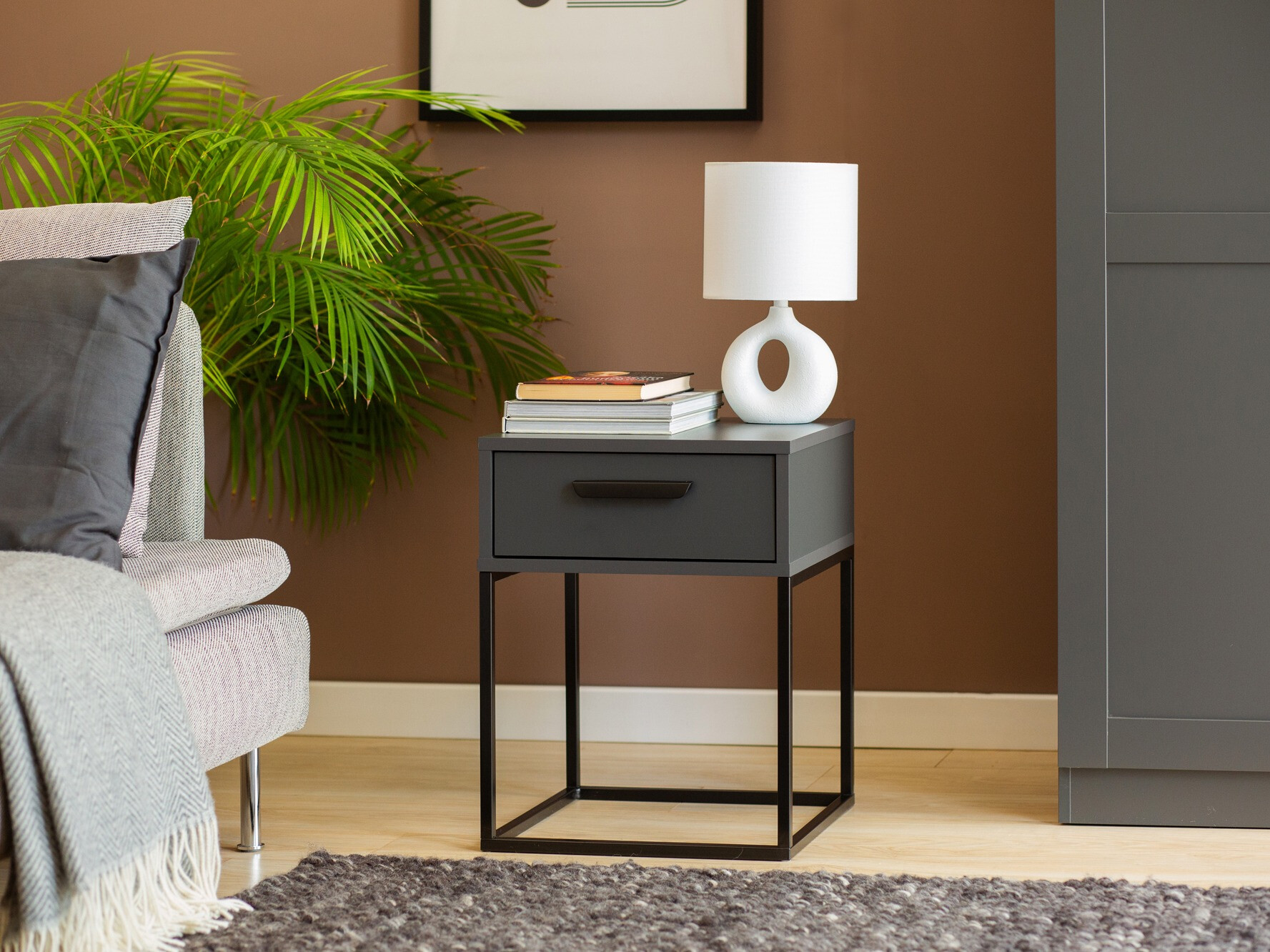 Table de chevet Bristol 191 (Anthracite)