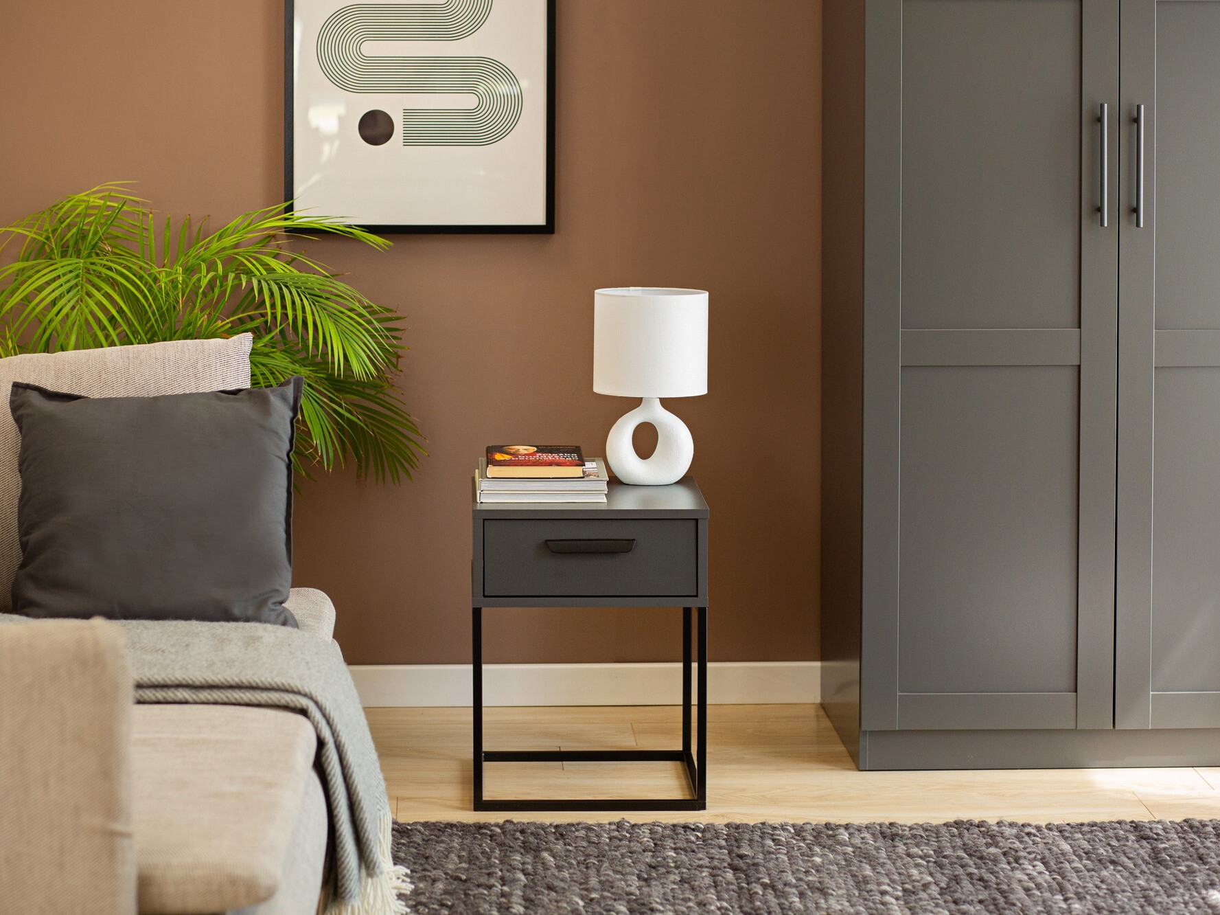 Table de chevet Bristol 191 (Anthracite)