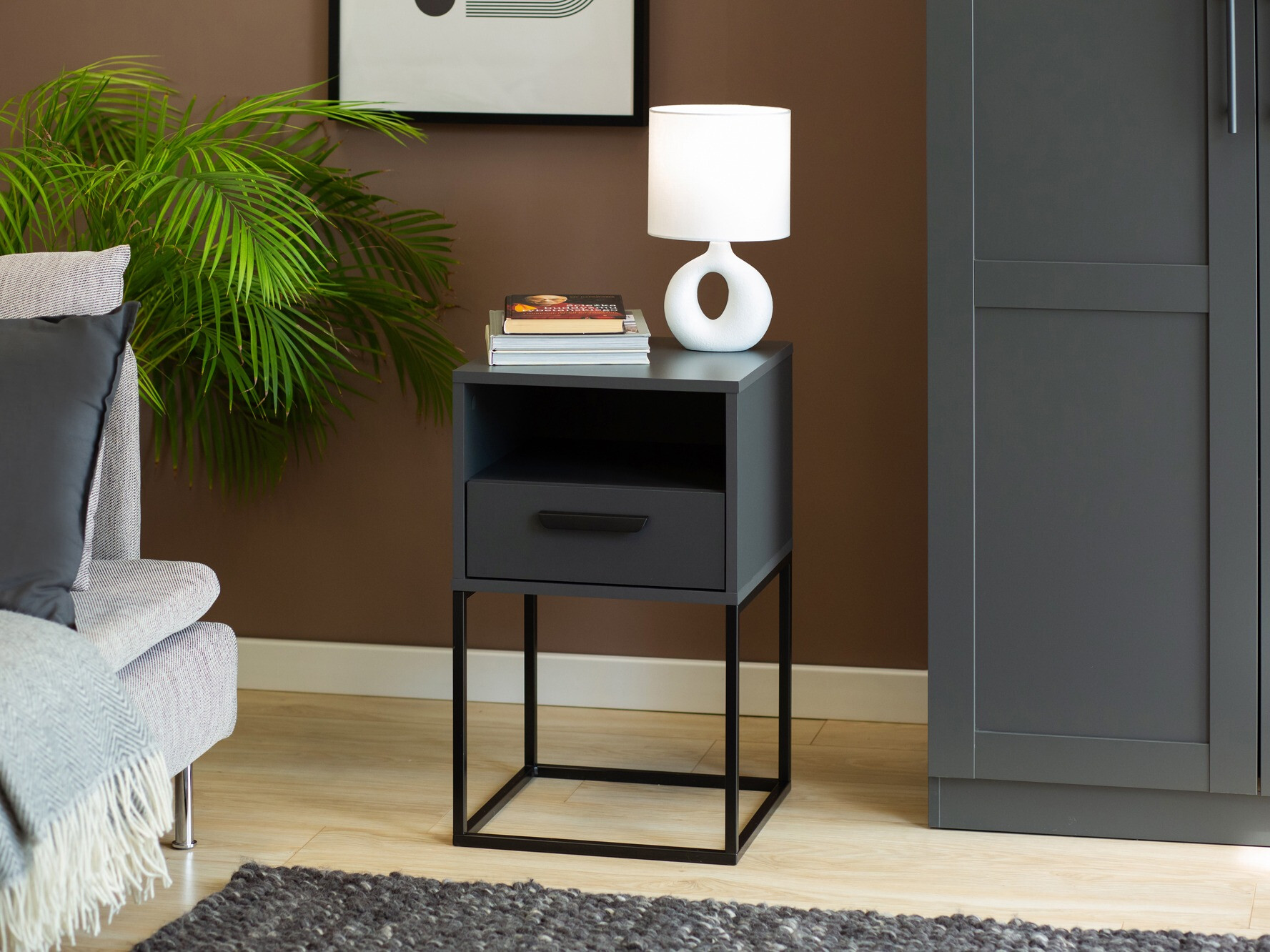 Table de chevet Bristol 193 (Anthracite)