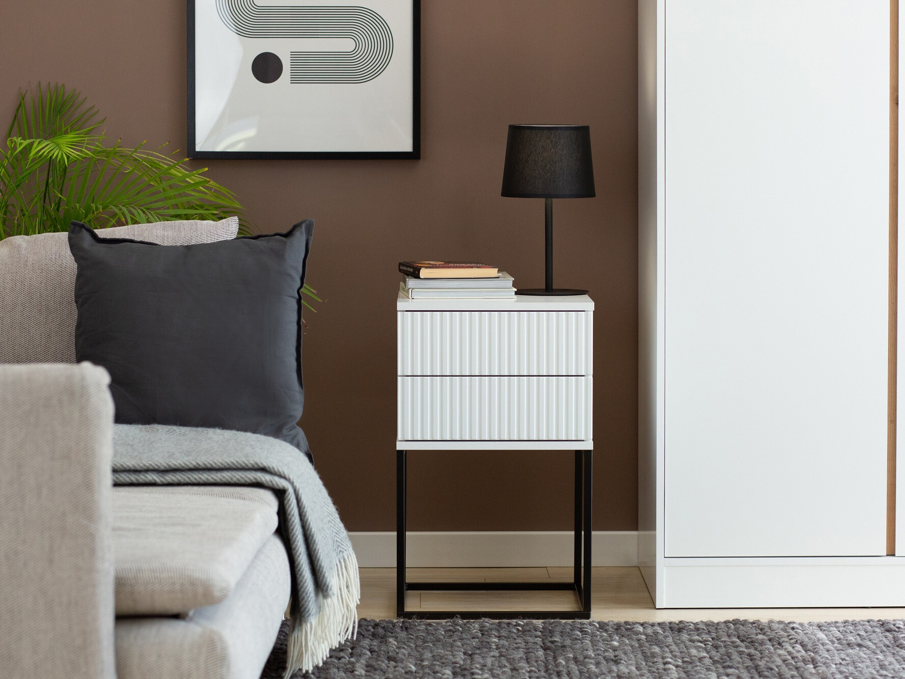 Table de chevet Bristol 195 (Blanc)