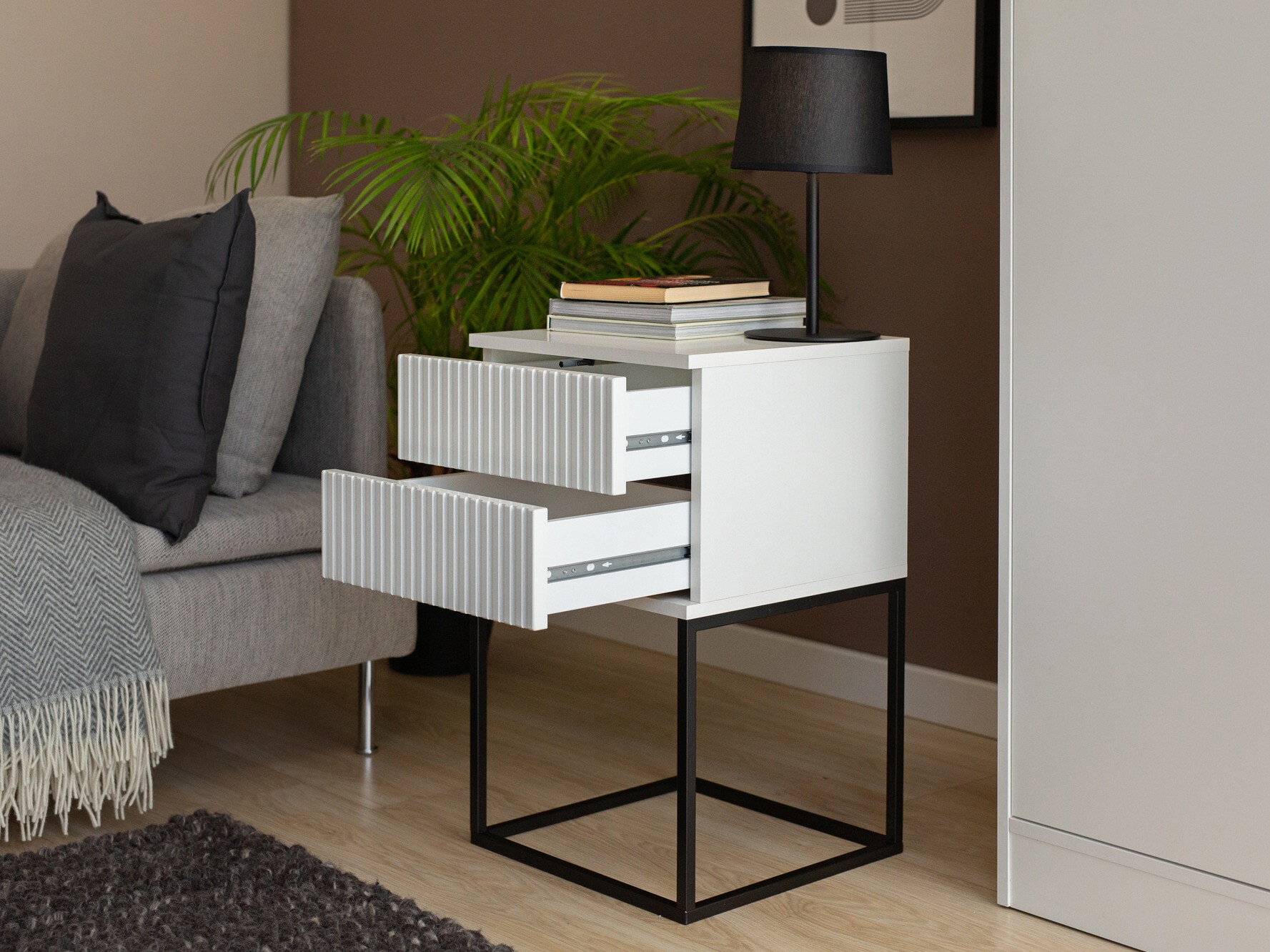 Table de chevet Bristol 195 (Blanc)