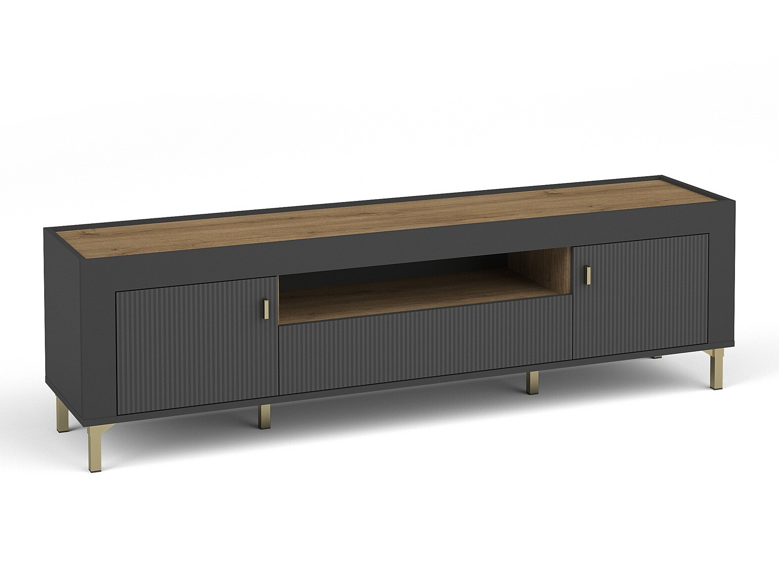 Meuble TV Mormavu 106 (Noir mat)