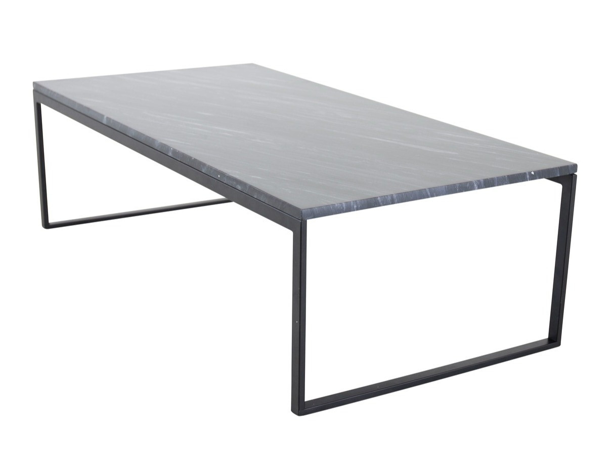 Table basse Dallas 179 (Marbre gris + Noir)