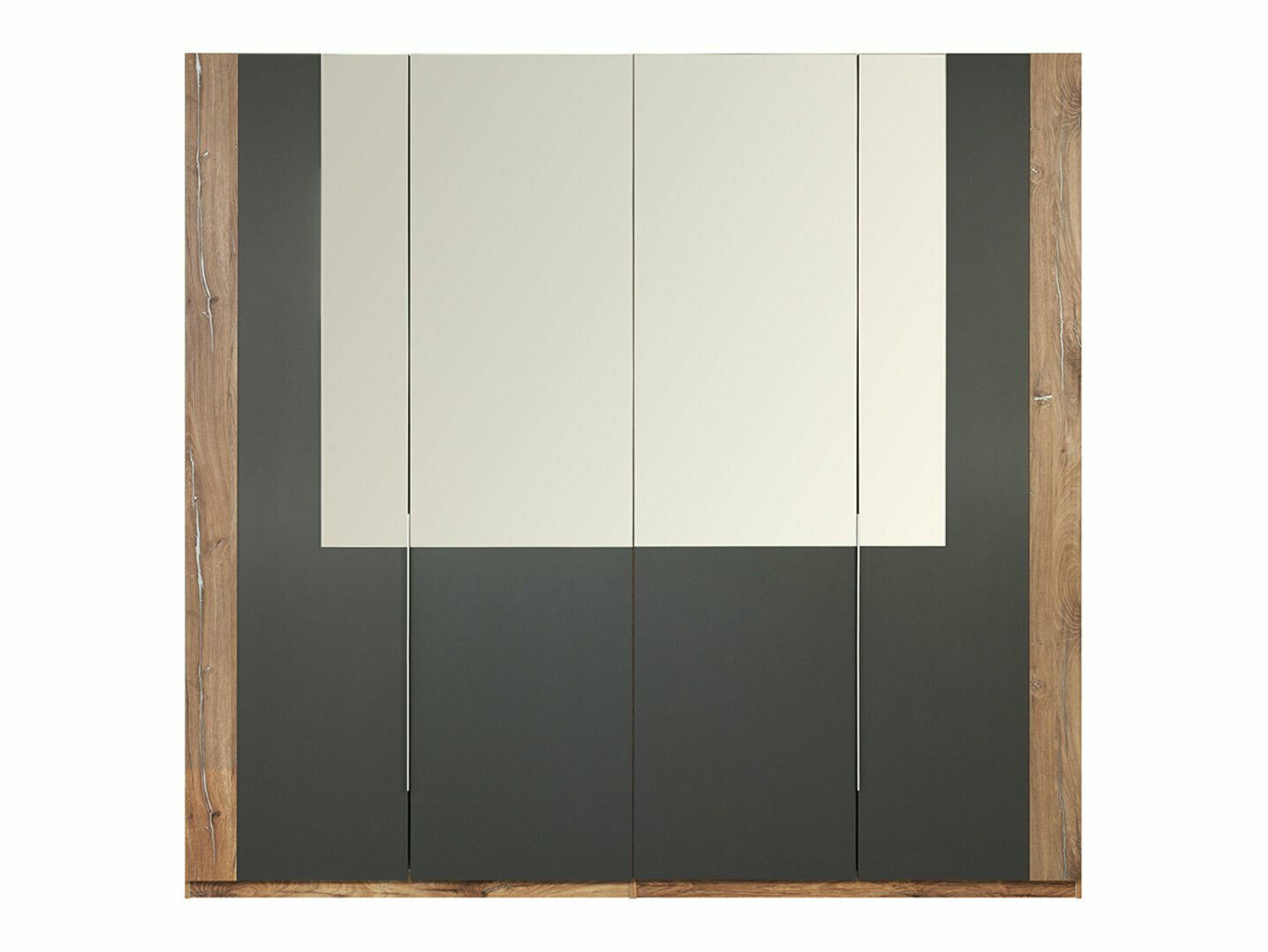 Armoire Boston 543 (Graphite + Chêne foncé)