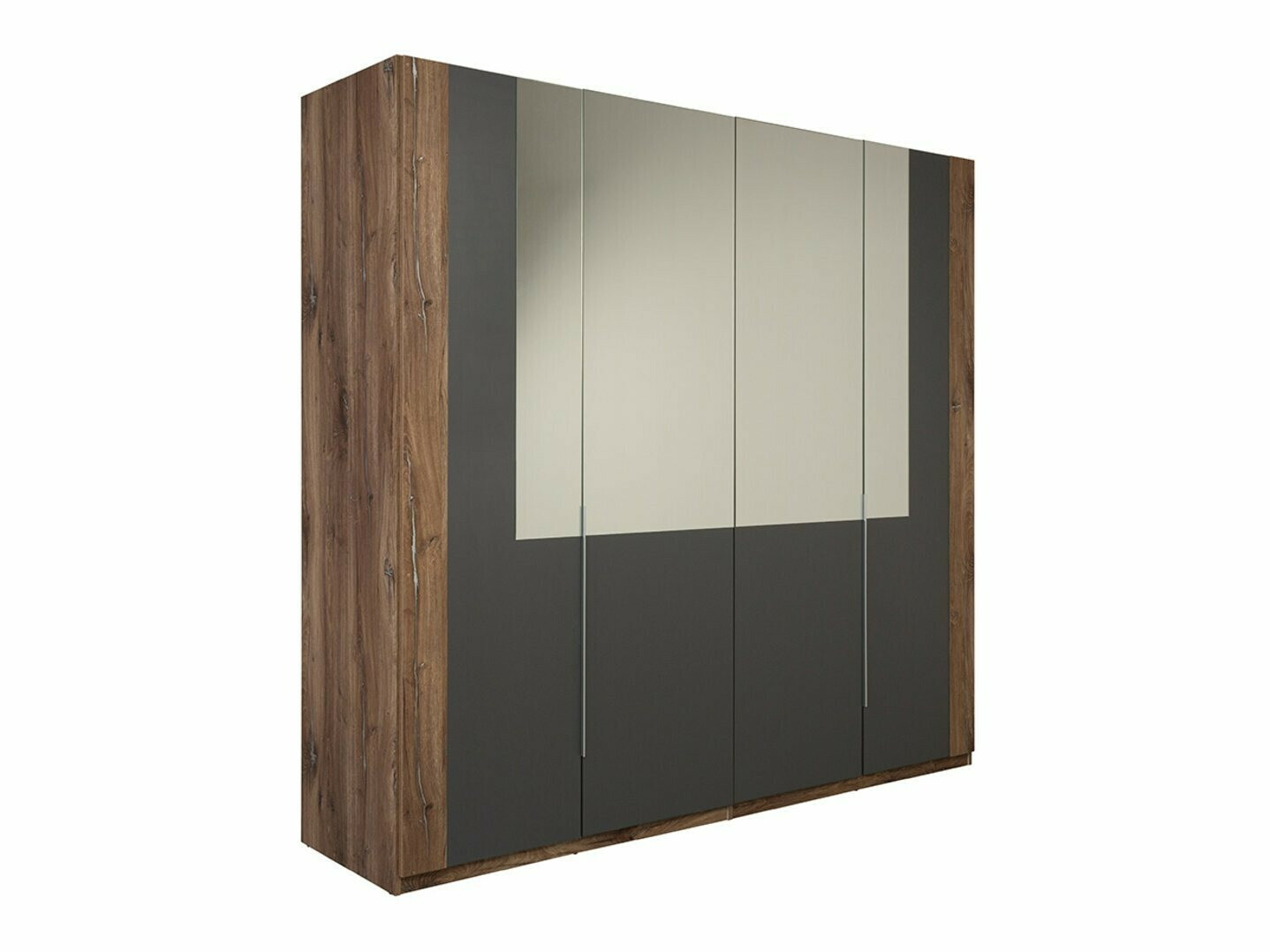 Armoire Boston 543 (Graphite + Chêne foncé)