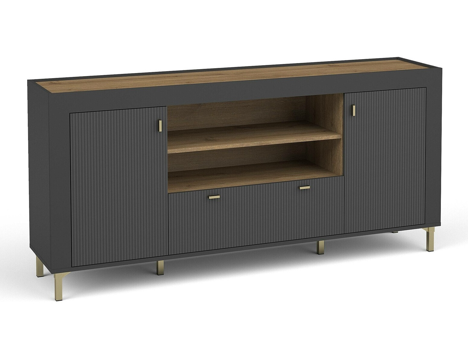 Commode Mormavu 110 (Noir mat)