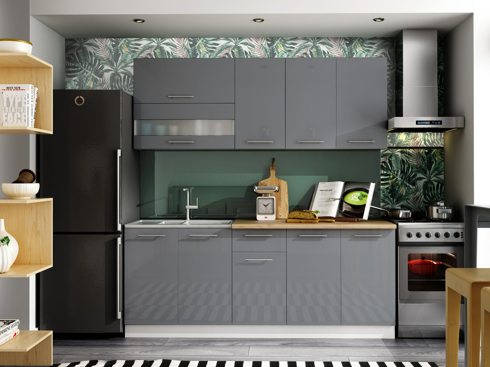 Armoire murale modulaire Tiffa Grey 118