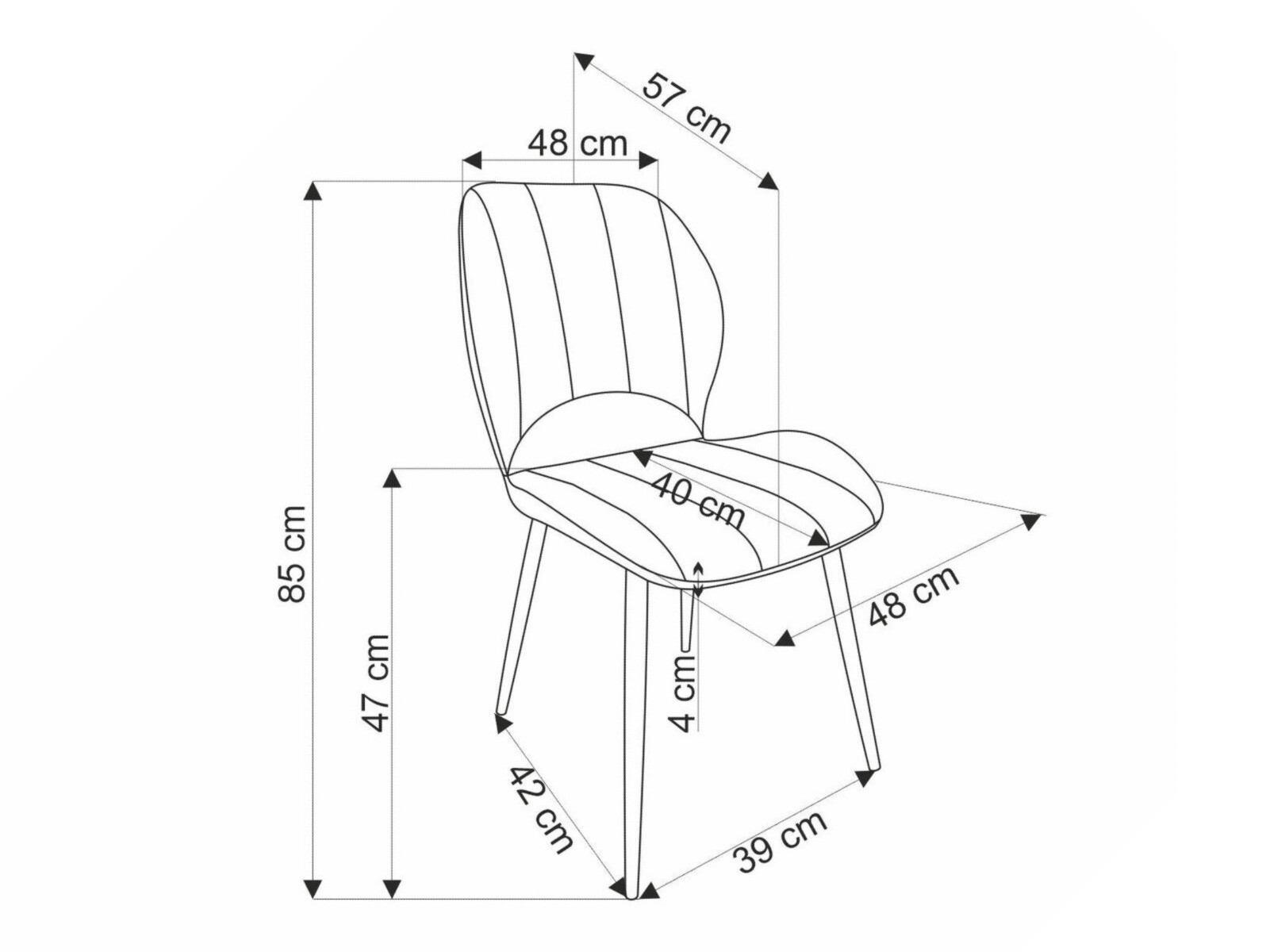Chaise Houston 1738 (Vert)