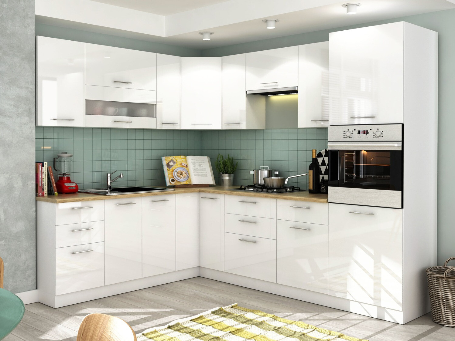 Armoire modulaire pour appareils intégrés Tiffa White 135
