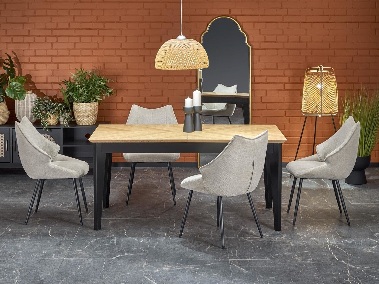 Table Houston 1751 (Noir + Chêne)