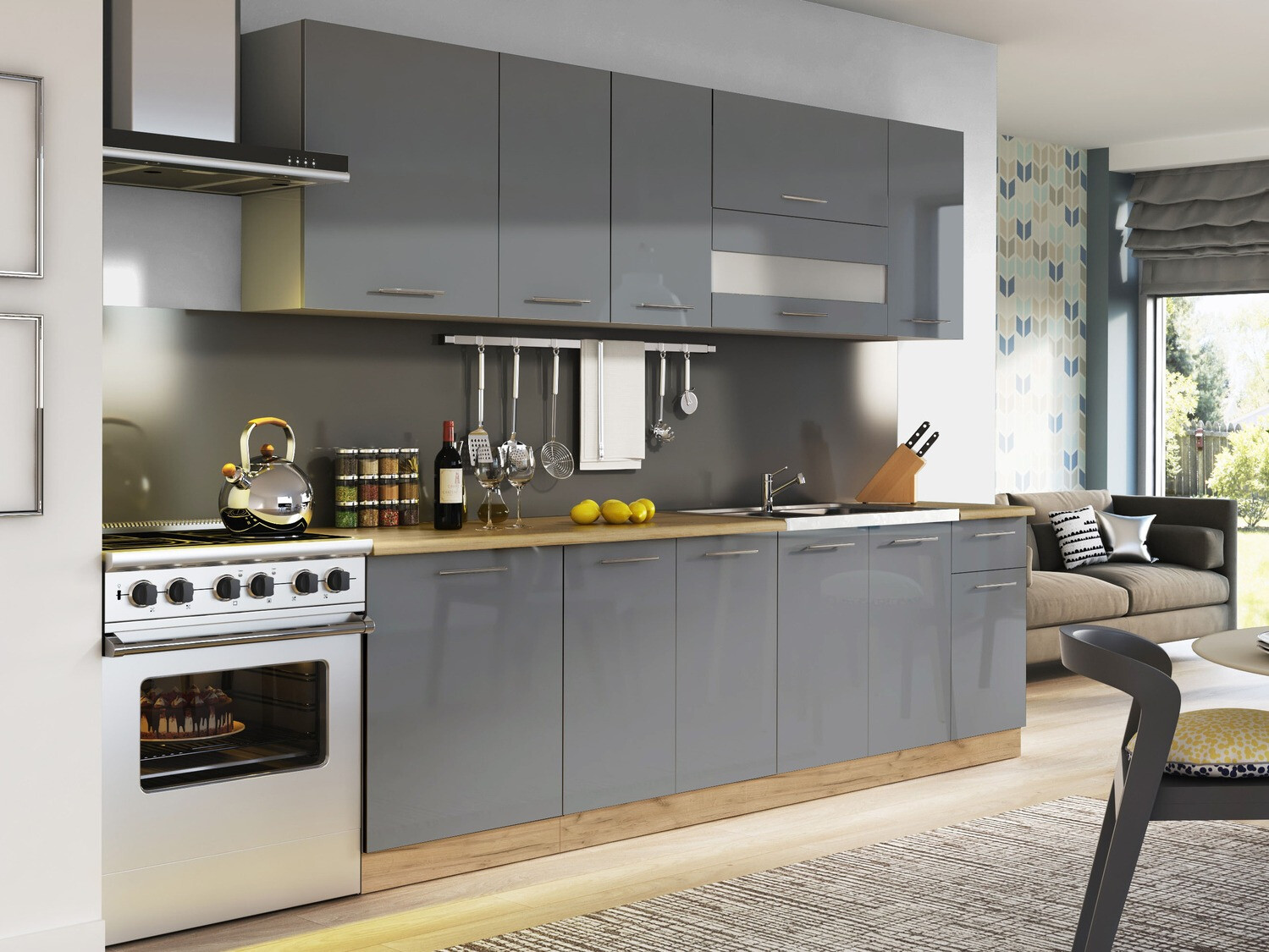Armoire modulaire avec portes Tiffa Grey 136