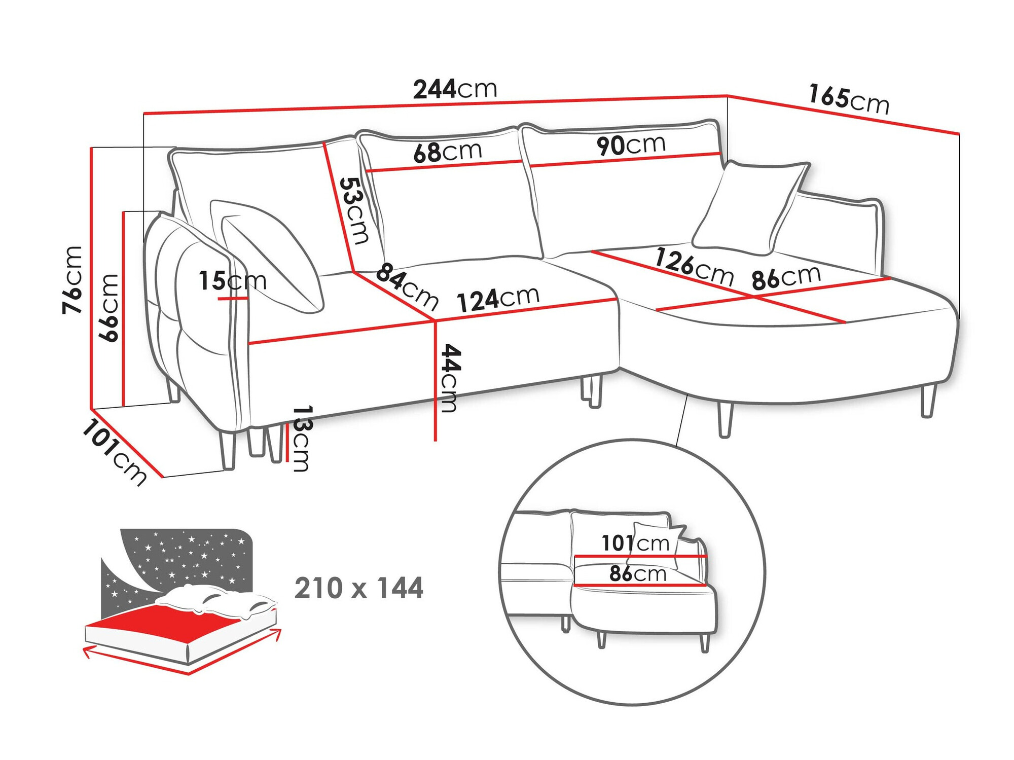 Canapé d'angle TrendyNest 101 (Onega 02)