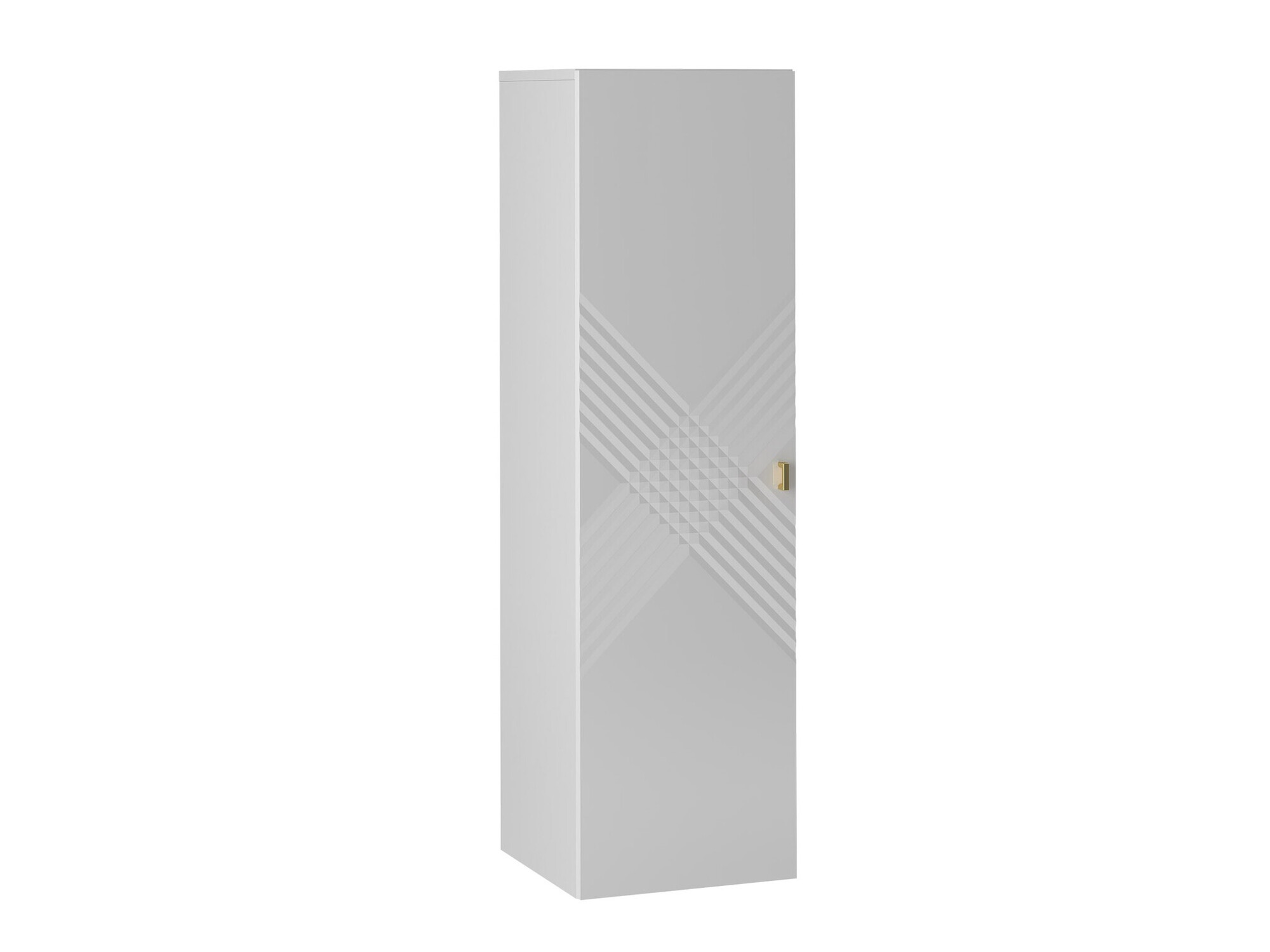 Armoire de salle de bain murale Natar (Blanc + Blanc brillant)