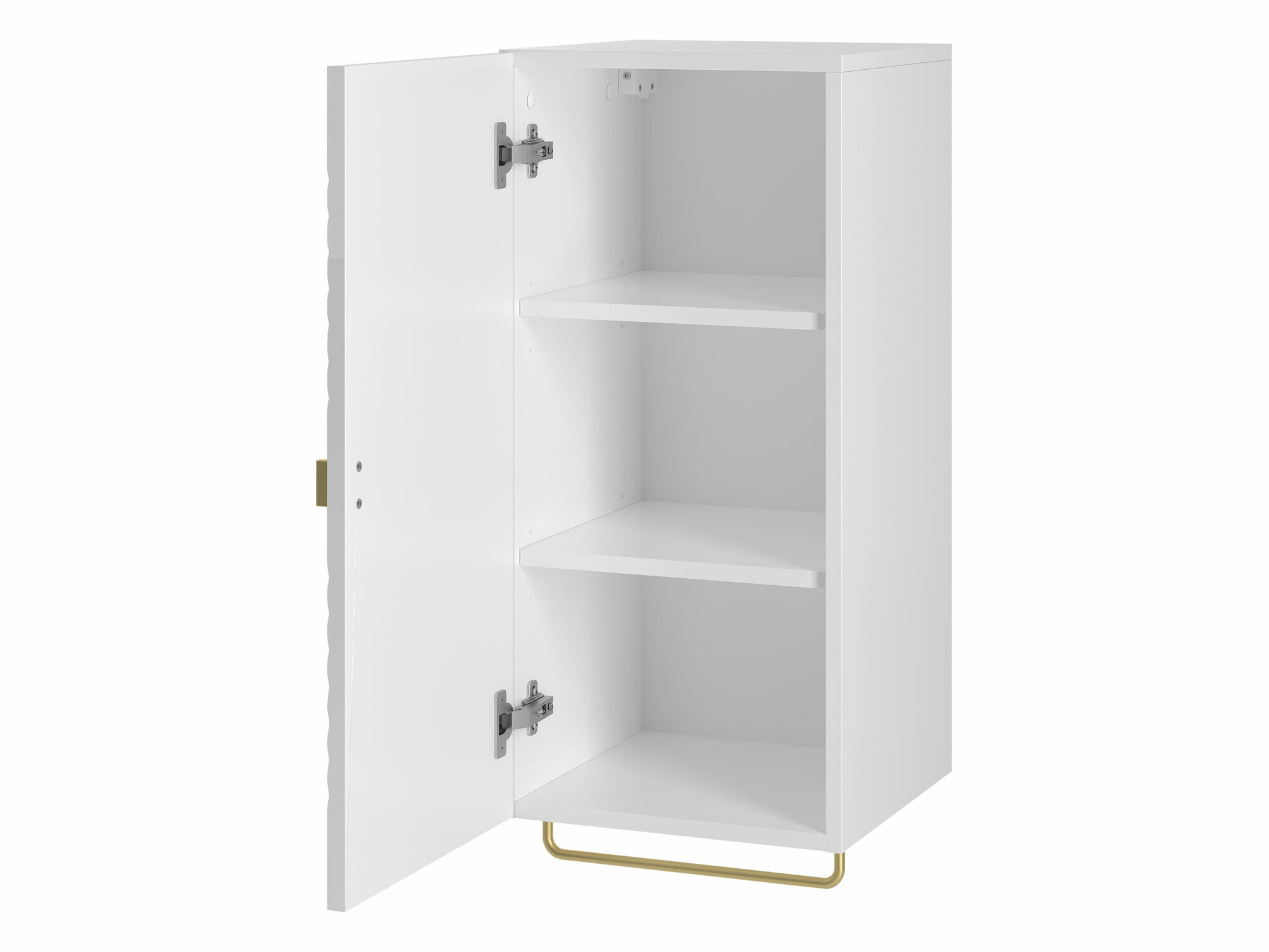 Armoire de salle de bain murale Natar I (Blanc + Blanc brillant)