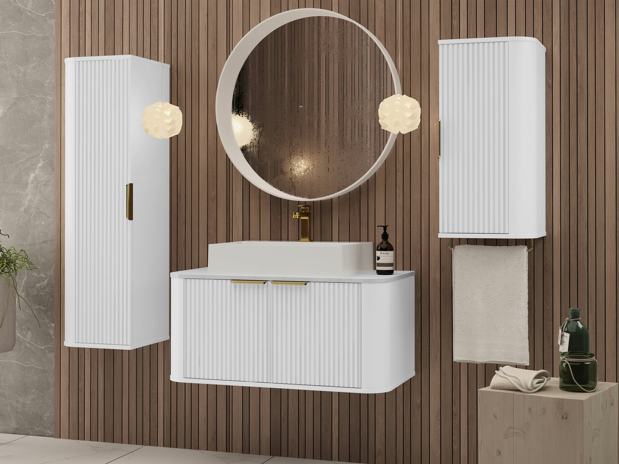 Armoire de toilette murale Sorleve 101 (Blanc)
