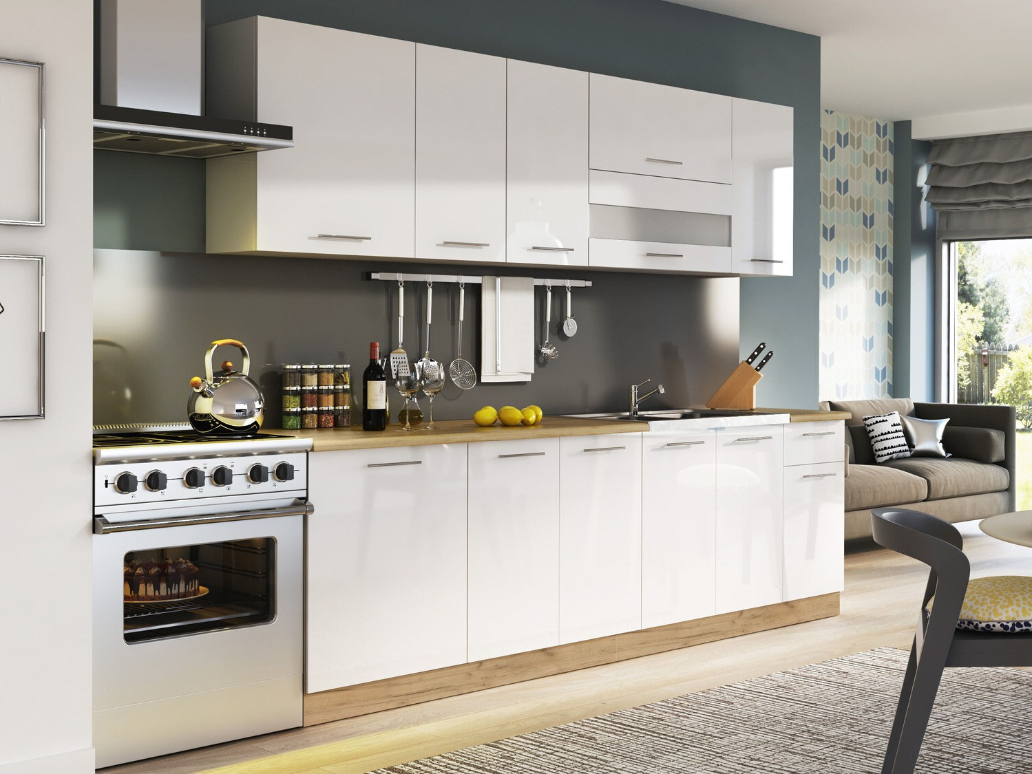 Armoire modulaire avec portes Tiffa White 146