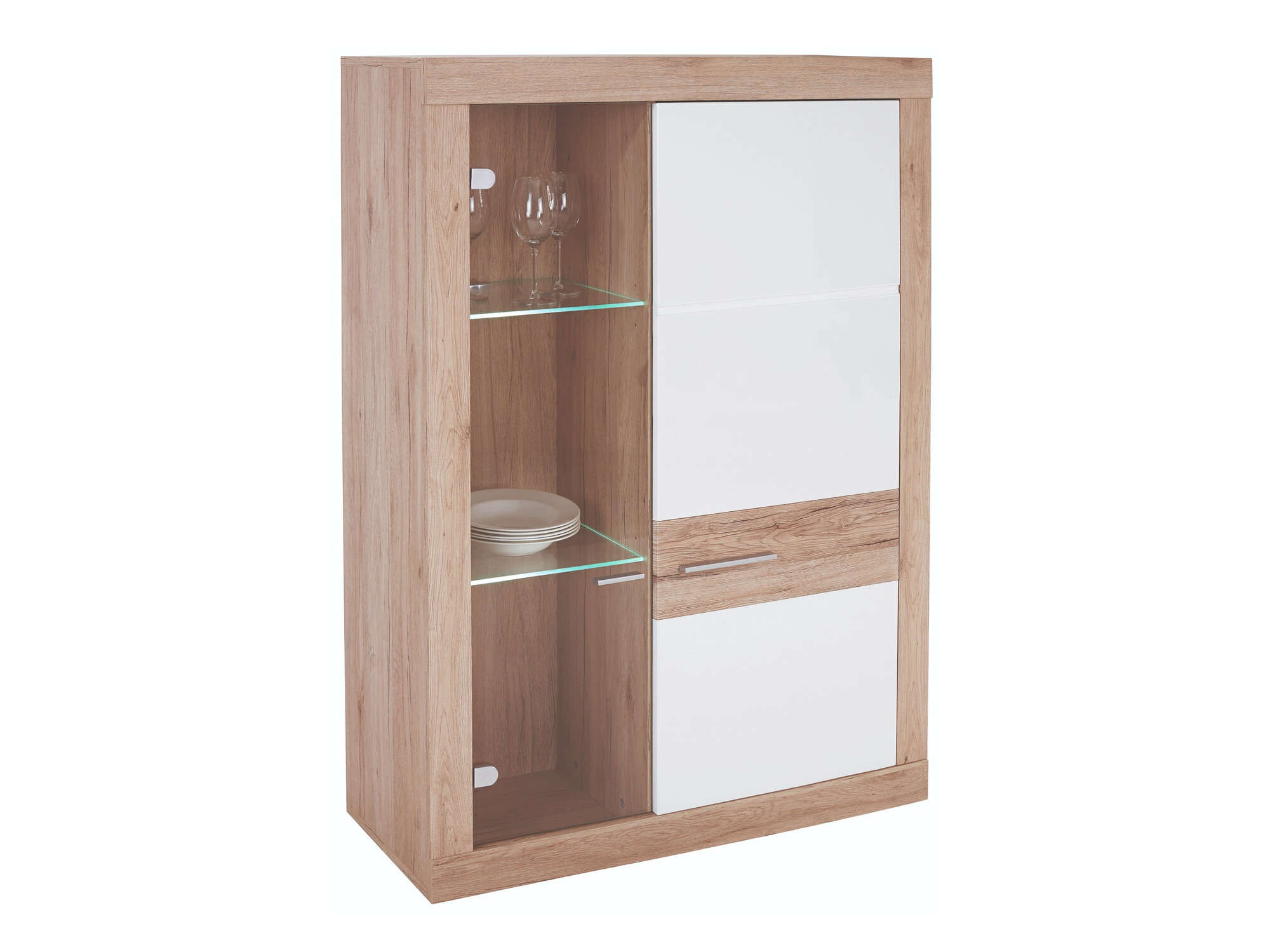 Buffet Romfera 108 (Blanc + Chêne de san remo)