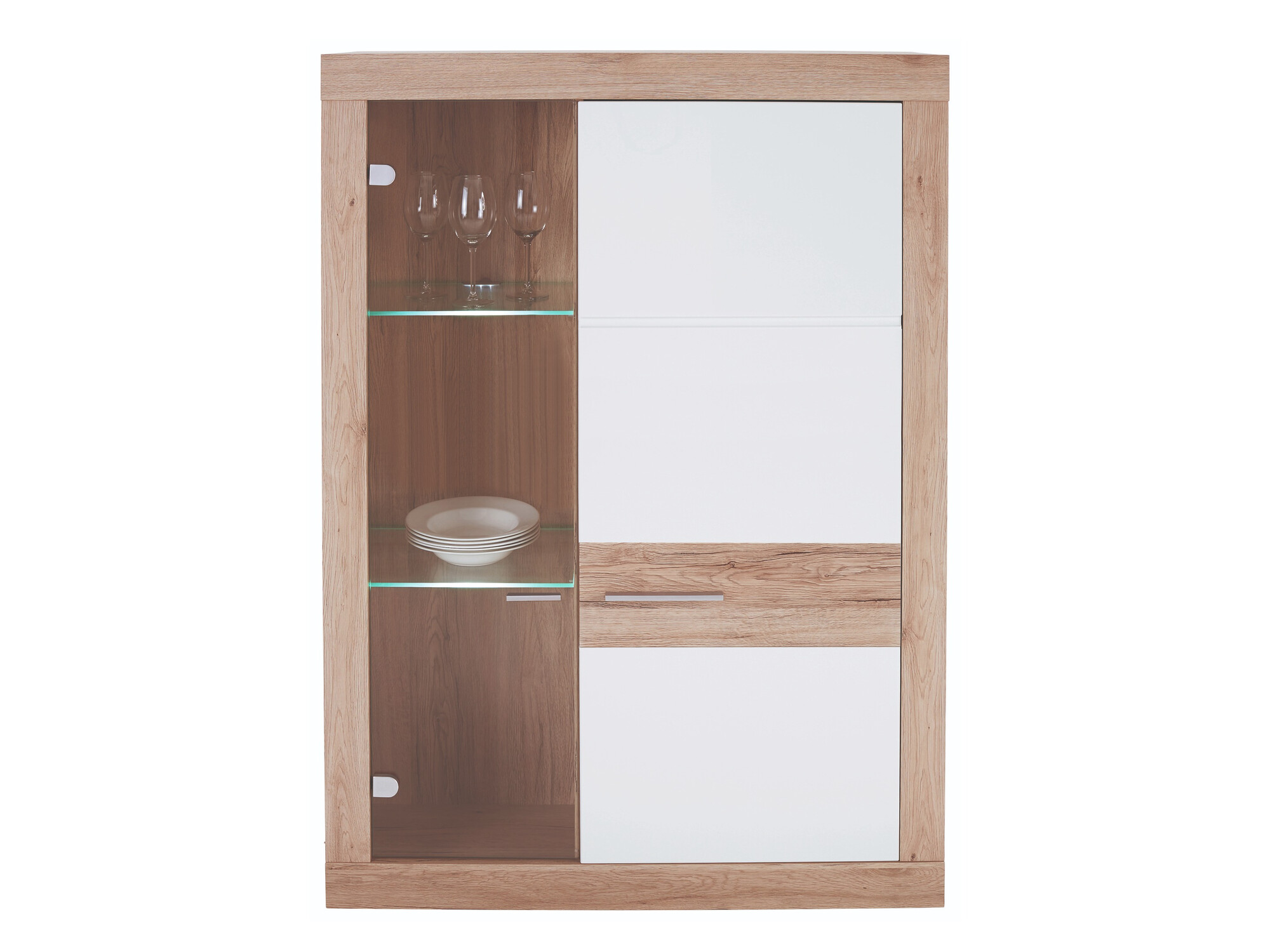Buffet Romfera 108 (Blanc + Chêne de san remo)
