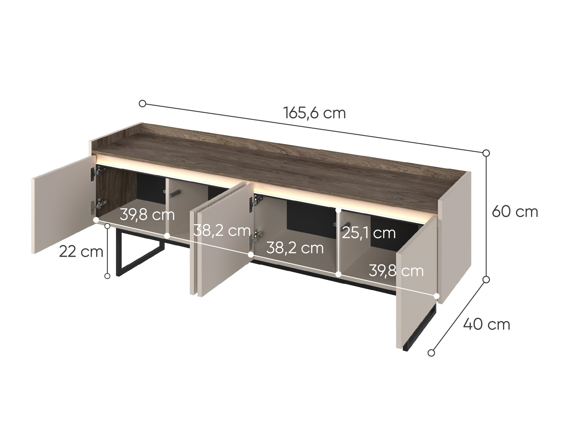 Meuble TV Elbtei 104