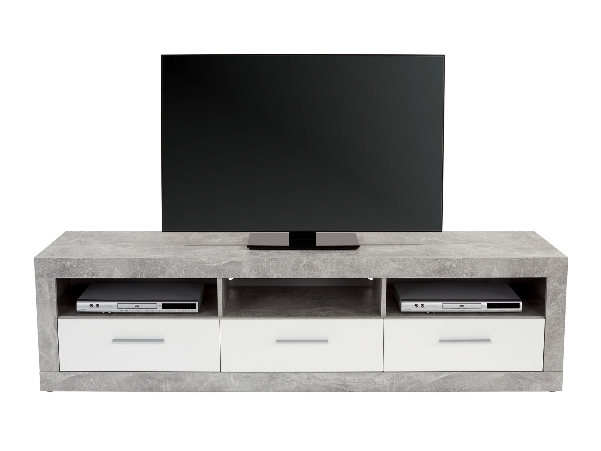 Meuble TV Romfera 103 (Blanc + Gris)