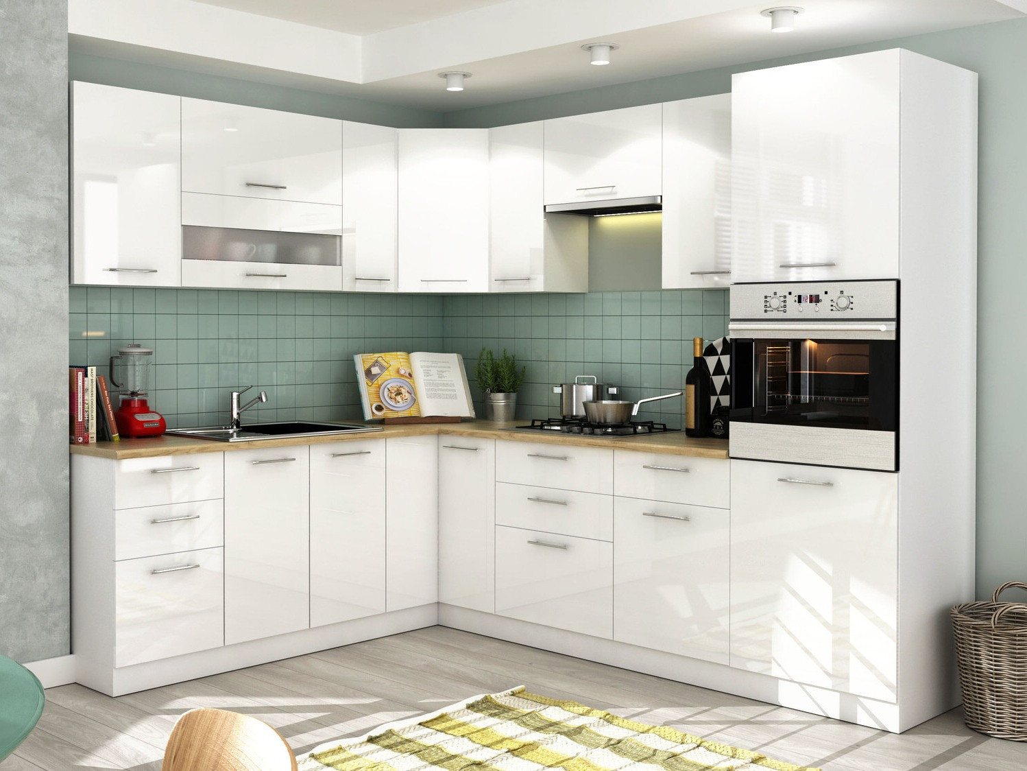 Armoire d'angle modulaire Tiffa White 148