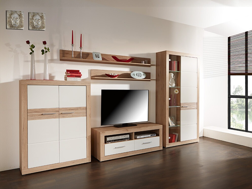 Buffet Romfera 104 (Blanc + Chêne de san remo)